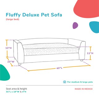 Foto 5 | Cama Para Mascotas Con Funda Texturizada Extraible, Incluye Patas De Madera Desmontables