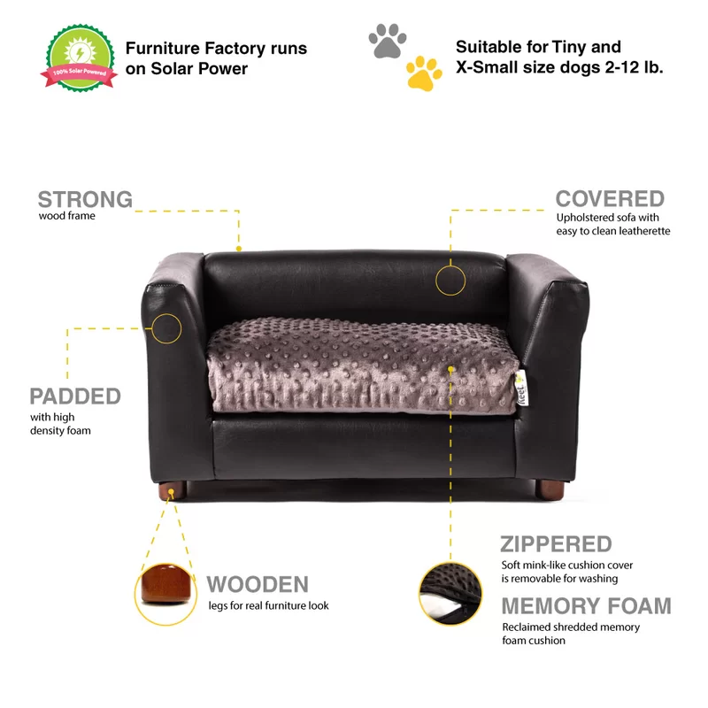 Foto 4 | Cama Para Mascotas Incluye Cojin Con Funda Extraible, Con Patas De Madera Desmontables