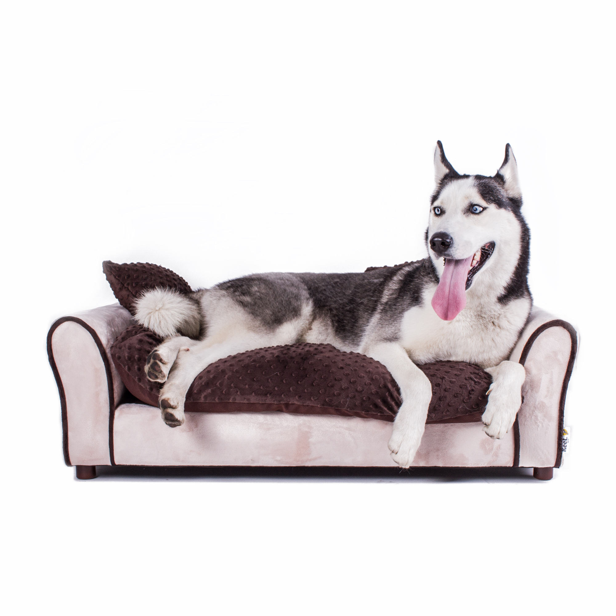 Foto 5 pulgar | Cama para Mascotas + Cojín con Funda Extraíble + 2 Almohadas con Patas de Madera Desmontables