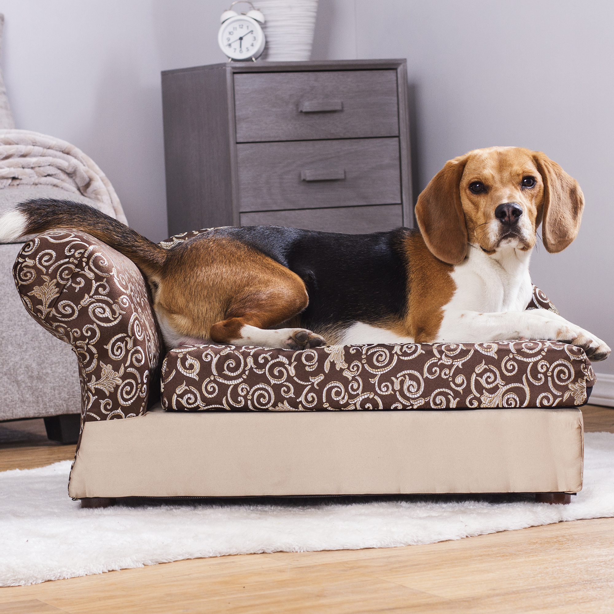 Foto 1 | Cama Para Mascotas FUNDA EXTRAIBLE Resistente Al Agua, Incluye 1 Cojin, Patas De Madera Extraibles,  Facil De Aspirar