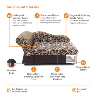 Foto 3 | Cama Para Mascotas FUNDA EXTRAIBLE Resistente Al Agua, Incluye 1 Cojin, Patas De Madera Extraibles, Facil De Aspirar