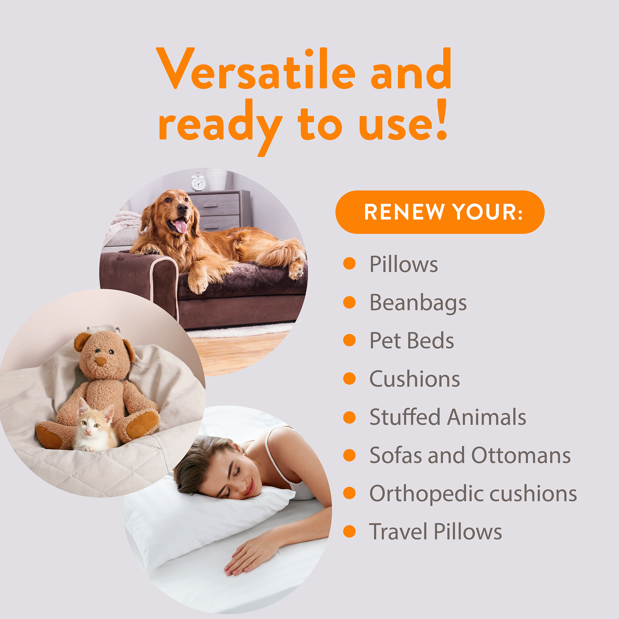 Foto 4 pulgar | Relleno Para La Cama De Tu Mascota Resistente Al Agua, Adaptable, Este Producto Es Lavable, Multiusos
