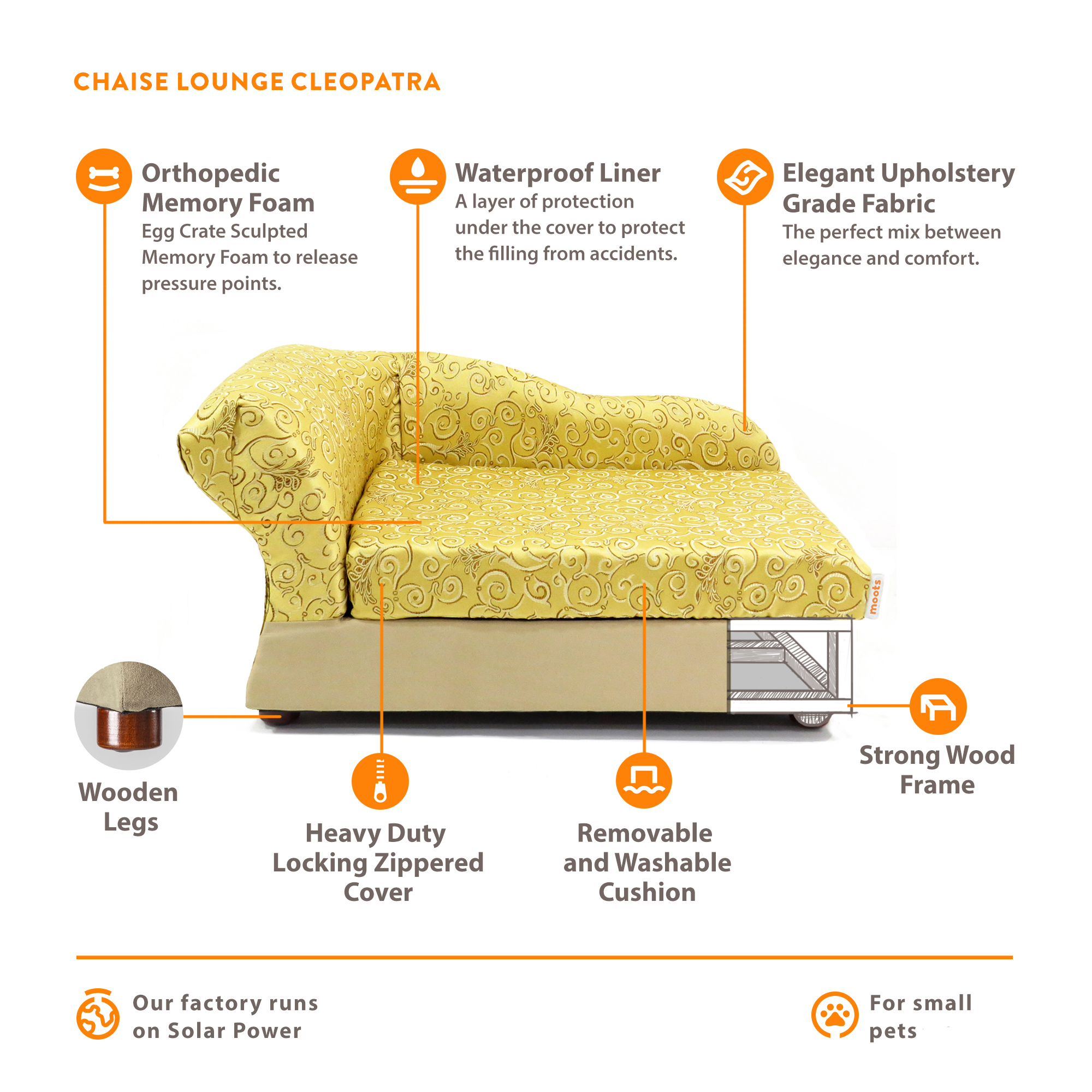 Foto 5 | Cama Para Mascotas, FUNDA EXTRAIBLE, Facil De Aspirar, Incluye Cojin, Resistente Al Agua, Patas Desmontables