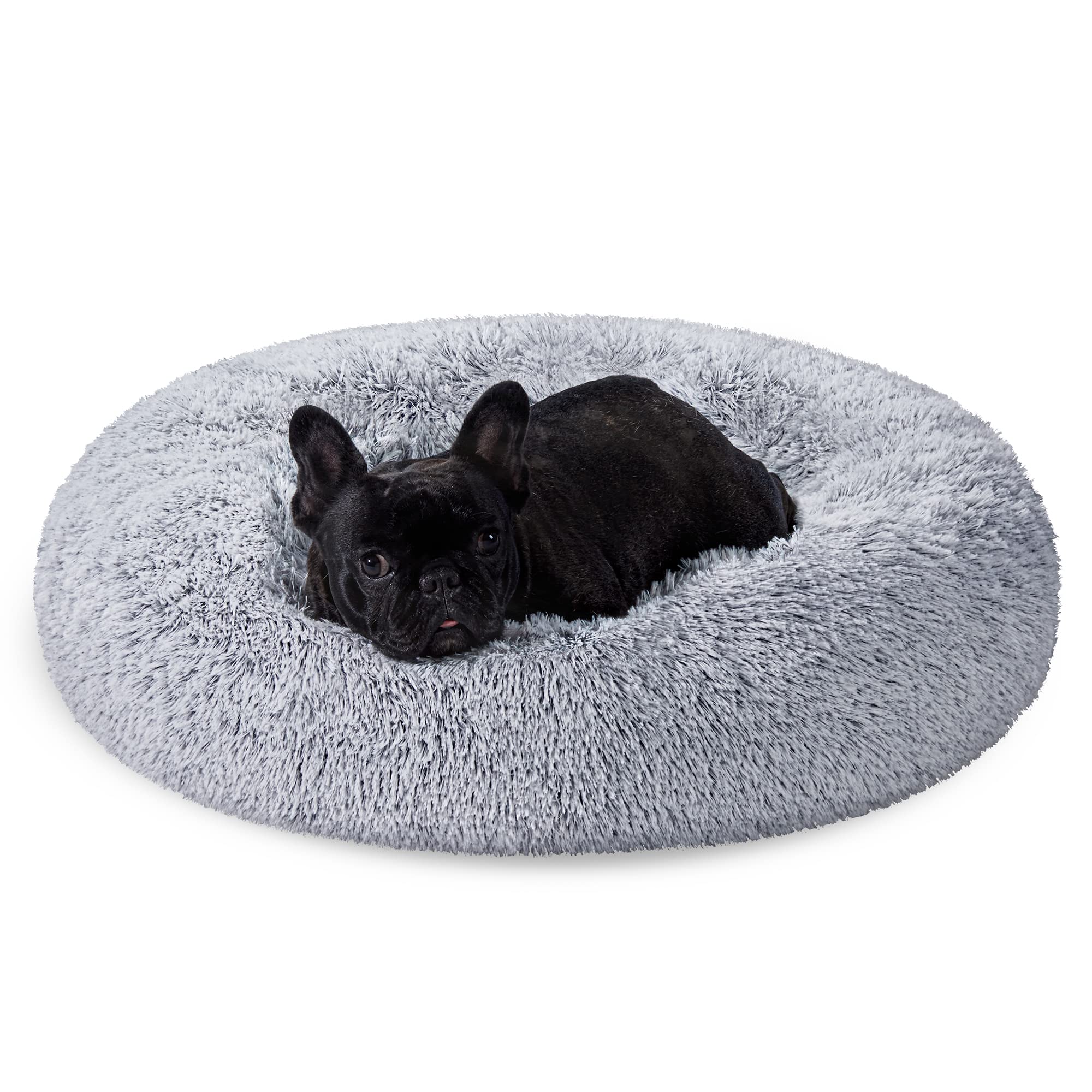 Foto 2 pulgar | Cama Para Perros Feandrea, Con Forma De Rosquilla, Suave, Gris Afelpado, Para Mascotas Medianas