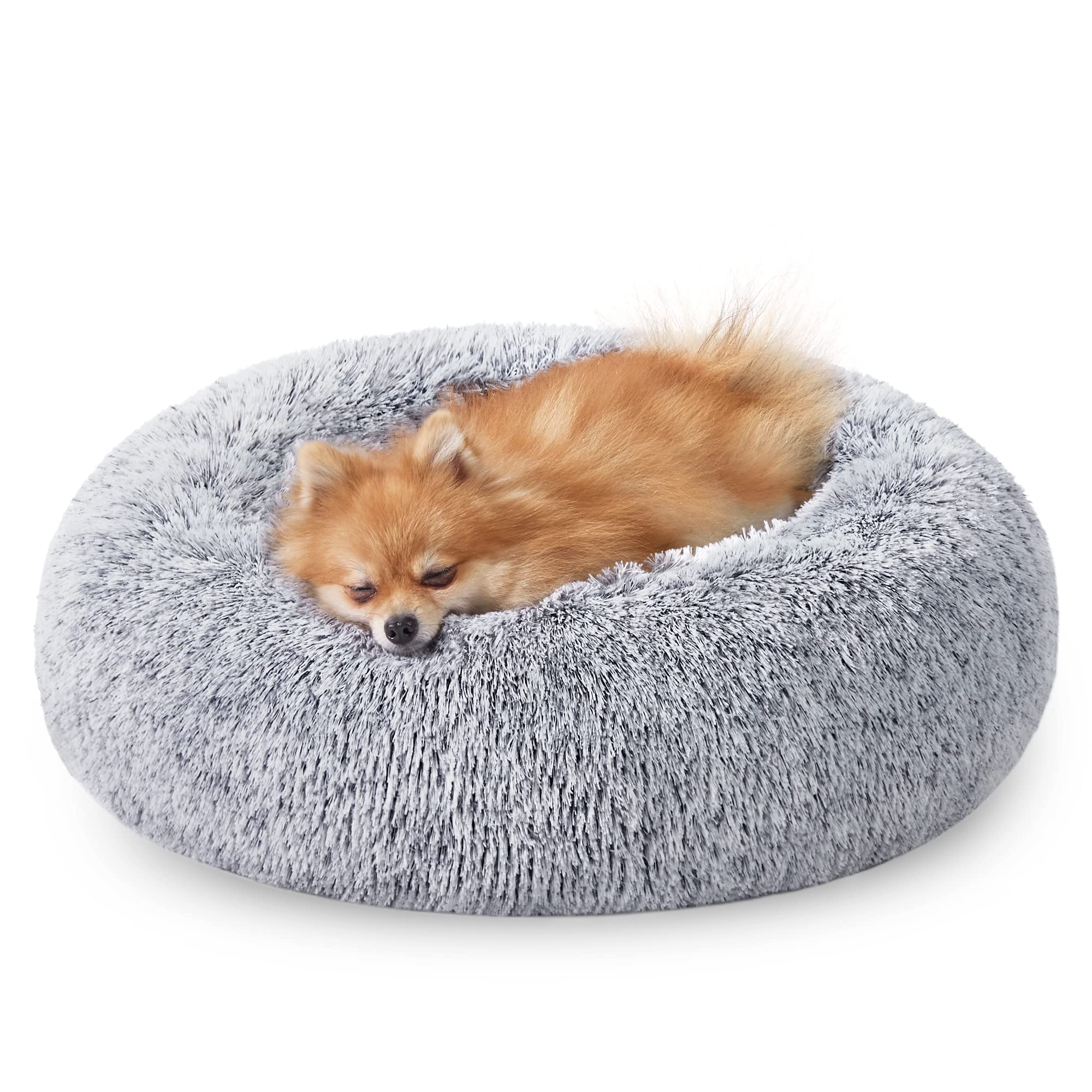 Foto 2 pulgar | Cama Para Perros Feandrea Con Forma De Rosquilla, Superficie De Felpa Suave, Gris