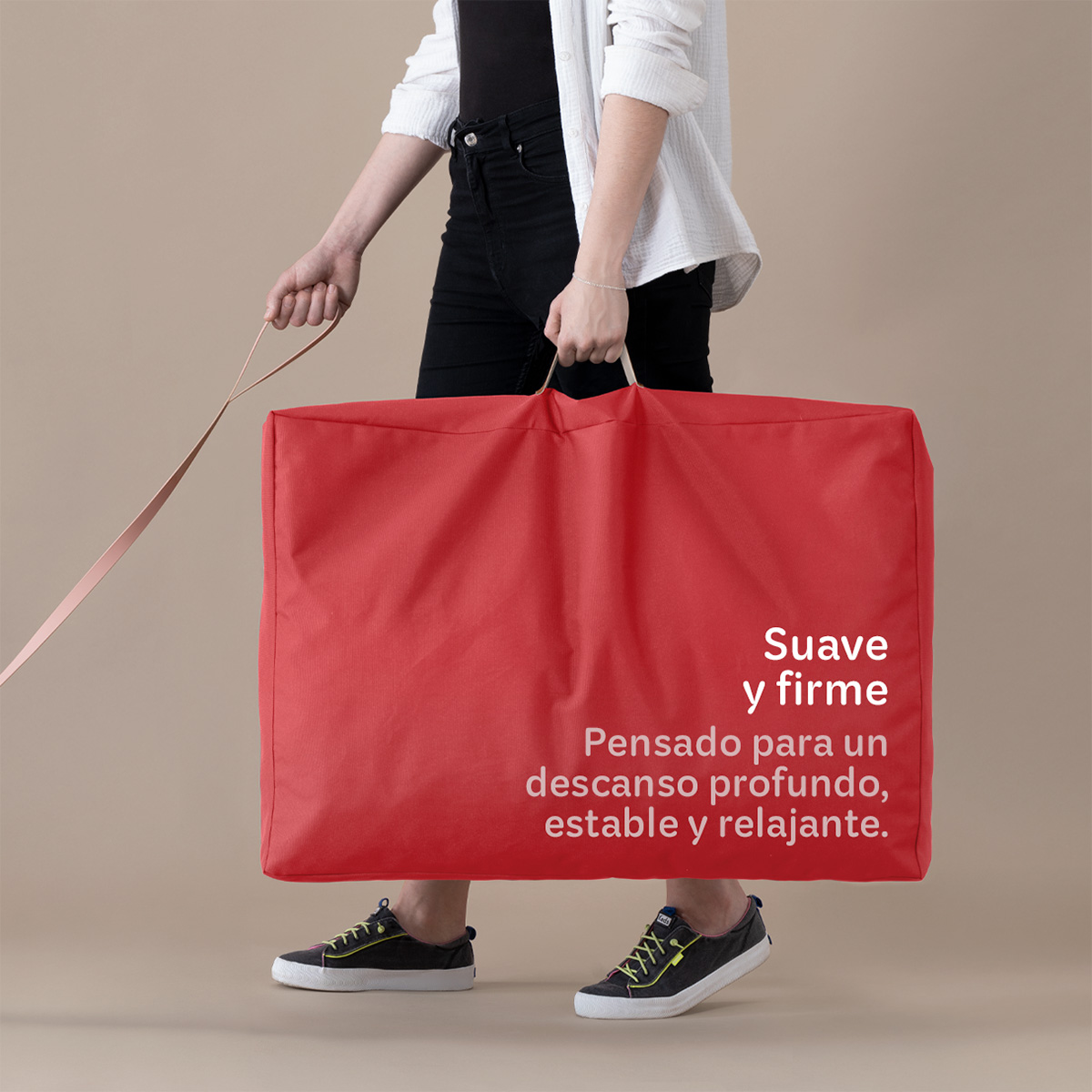 Foto 3 pulgar | Cama Para Mascotas Esquimal Roja Mediana Antiestrés