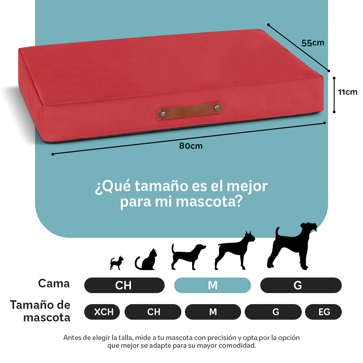 Foto 5 pulgar | Cama Para Mascotas Esquimal Roja Mediana Antiestrés
