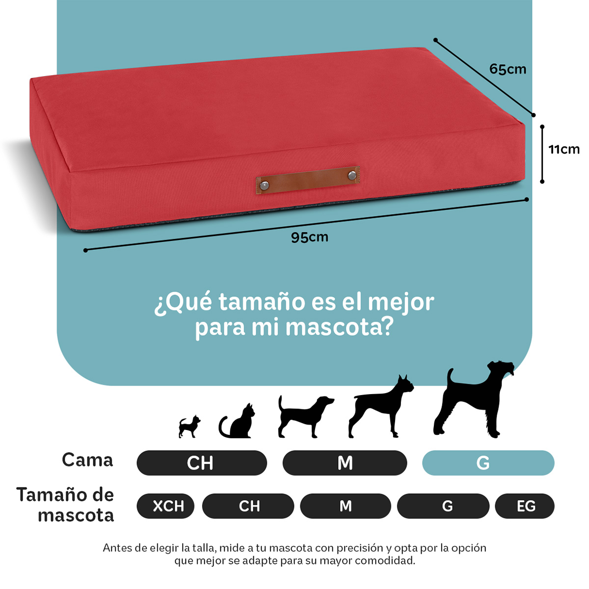 Foto 5 pulgar | Cama Para Mascotas Esquimal Roja Grande Antiestrés