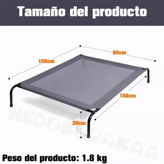 Foto 2 | Cama Elevada Para Perros Gato Y Mascotas Grande Eo Safe Imports Esi-18542 Gris