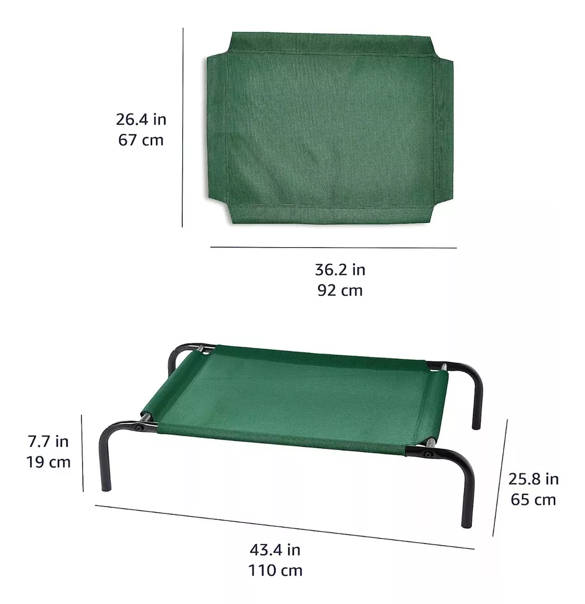 Foto 3 pulgar | Cama Elevada Para Perro Mediano Resistente Portátil Eo Safe Imports Esi-18546 Verde