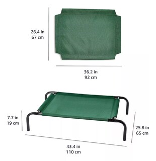 Foto 2 | Cama Elevada Para Perro Mediano Resistente Portátil Eo Safe Imports Esi-18546 Verde
