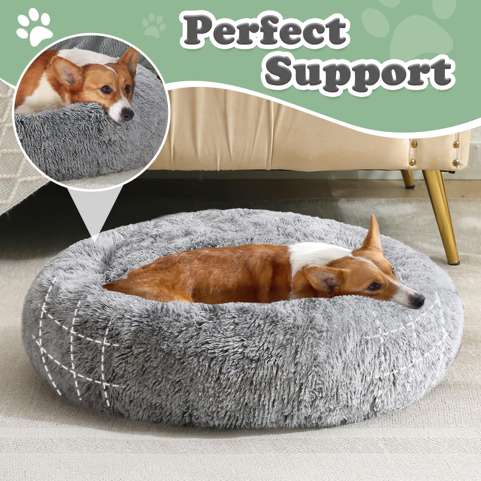 Foto 3 pulgar | Cama Para Mascotas Jollyvogue, Relajante Y Ansiolítica, Rosquilla Para Mascotas Pequeñas - Venta Internacional.