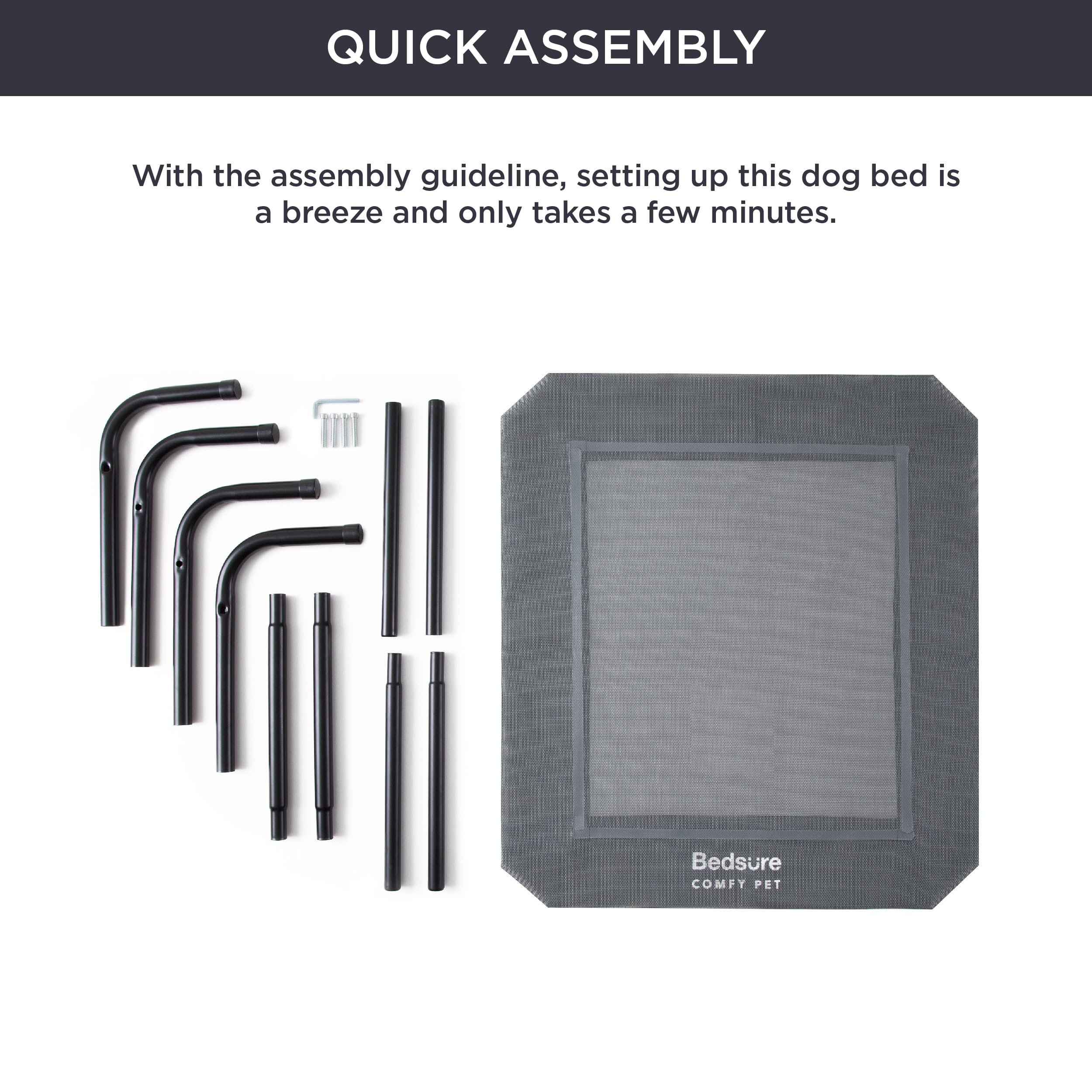 Foto 7 pulgar | Cama Para Perros Bedsure Xl Con Refrigeración Elevada Teslin Mesh - Venta Internacional.