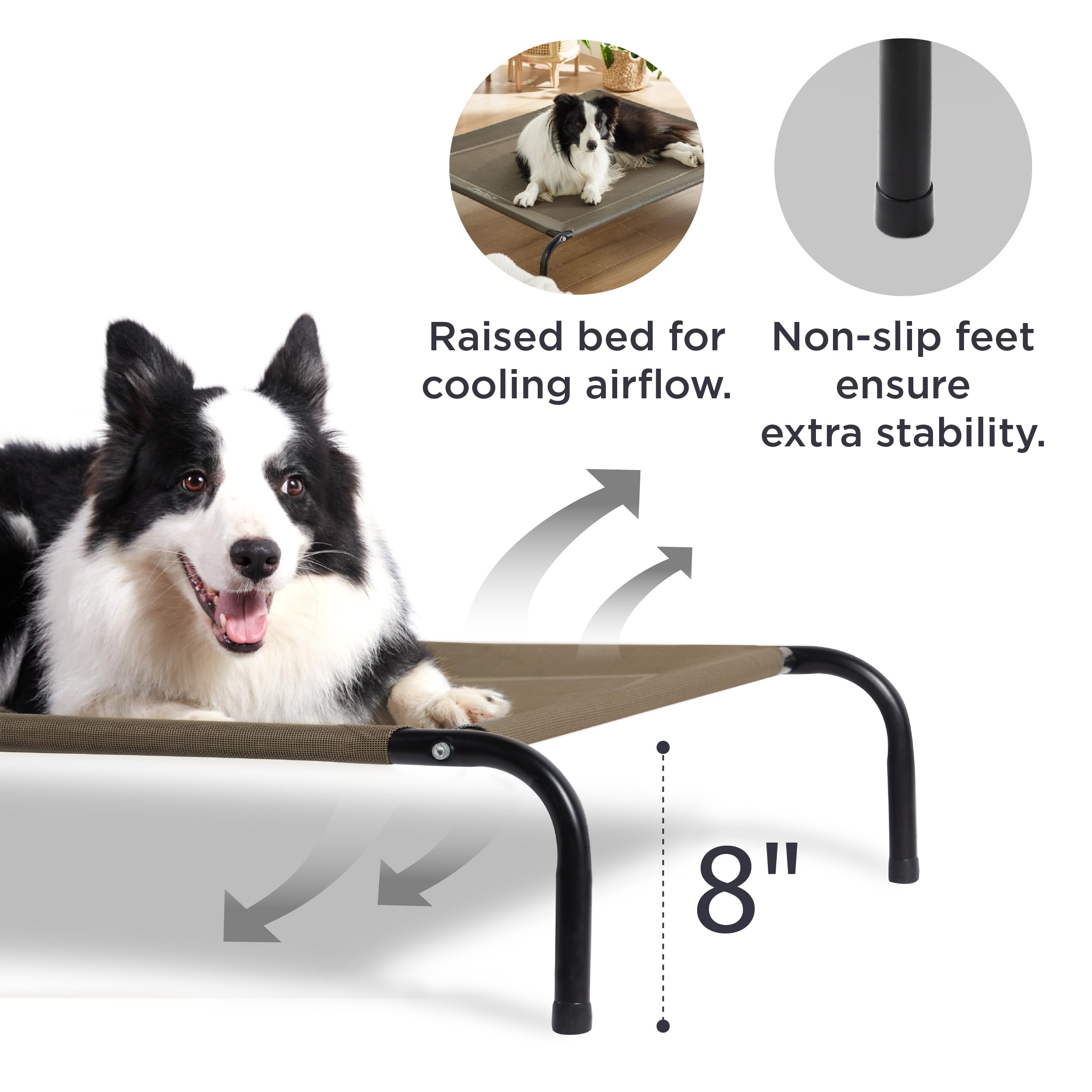 Foto 3 pulgar | Cama Para Perros, Grande, Elevada, Con Refrigeración Exterior, Marrón - Venta Internacional.