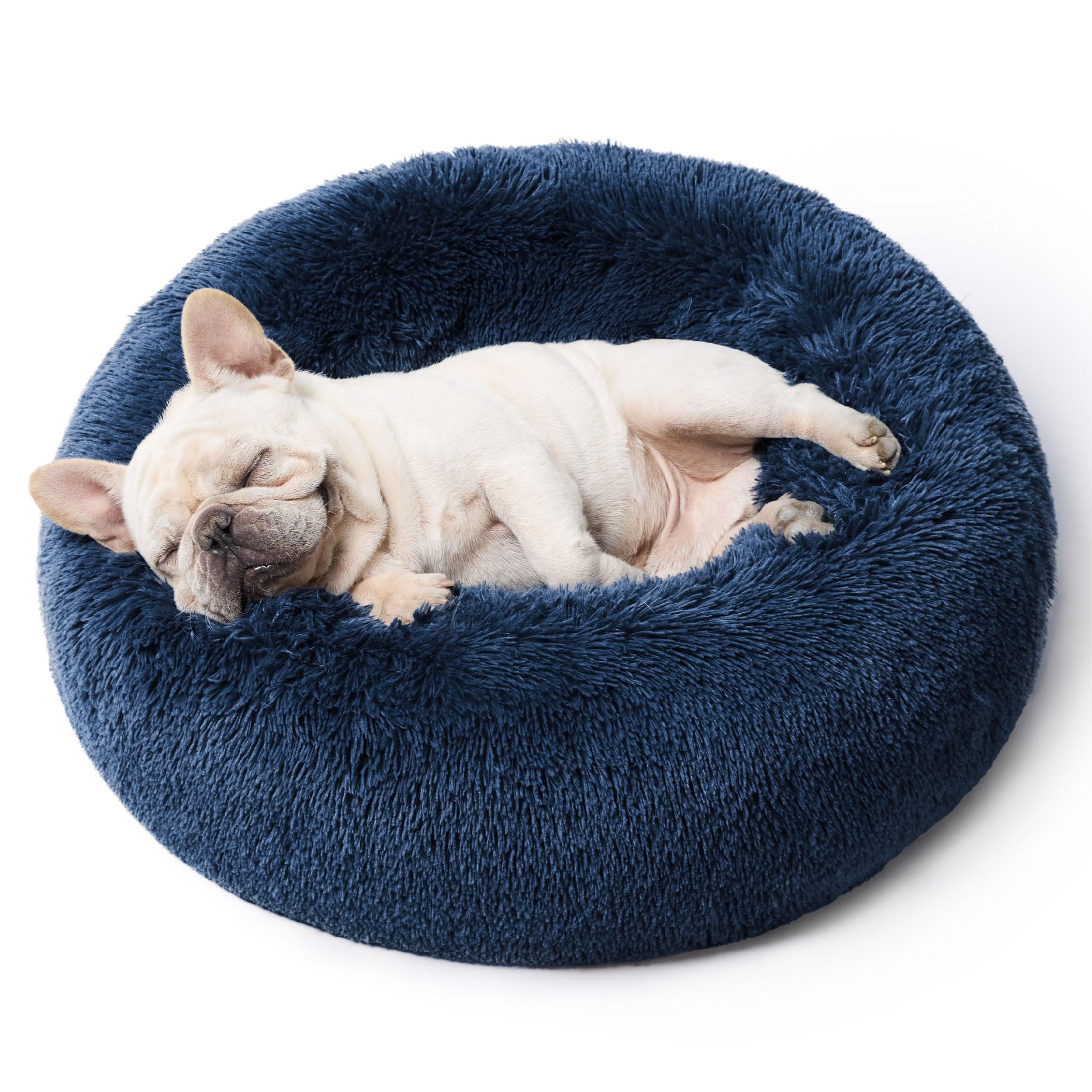 Foto 2 pulgar | Cama Para Mascotas Calming Donut, Lavable Para Perros Pequeños, Color Azul Marino - Venta Internacional.