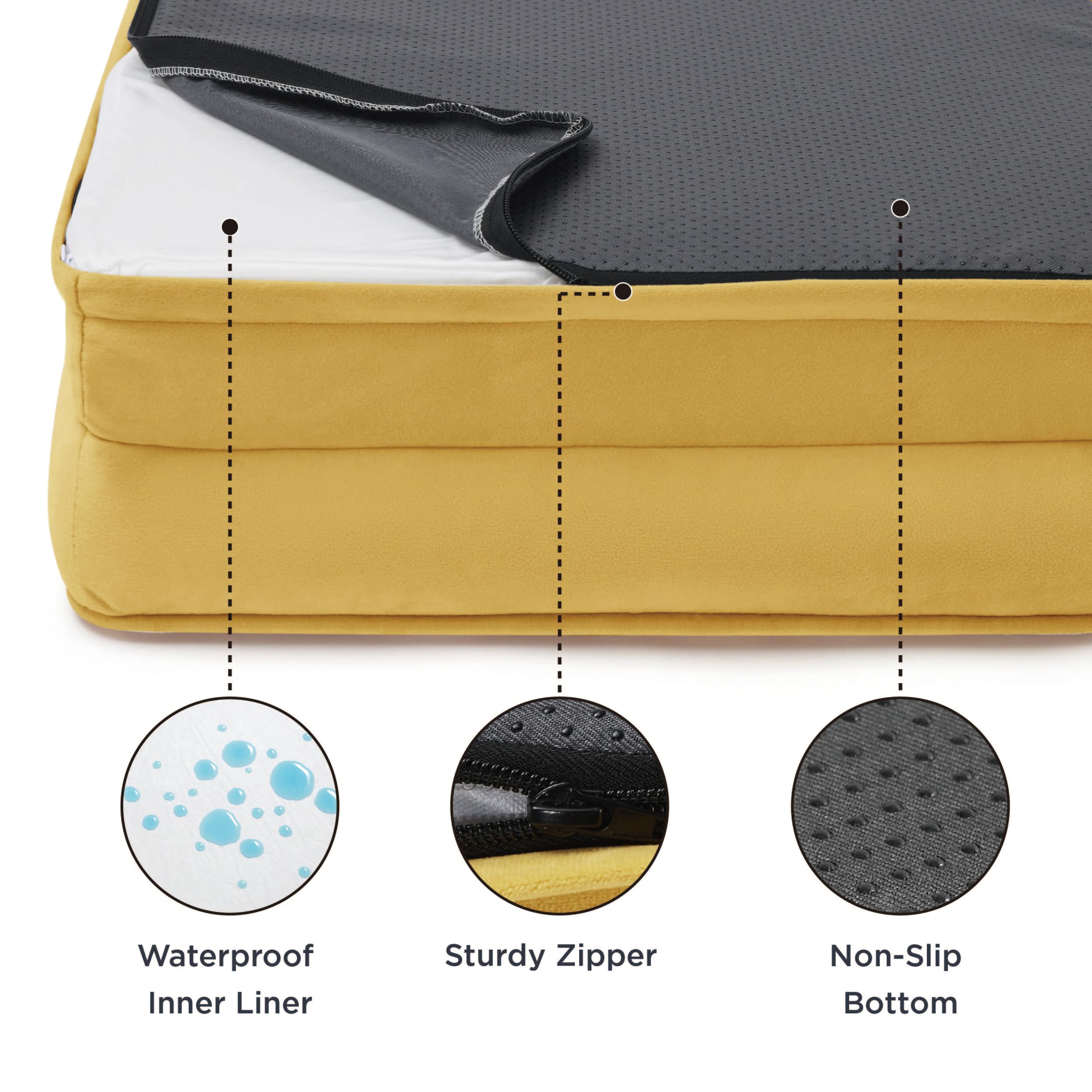Foto 4 pulgar | Cama Ortopédica Para Perros Grandes Con Funda Extraíble - Venta Internacional.