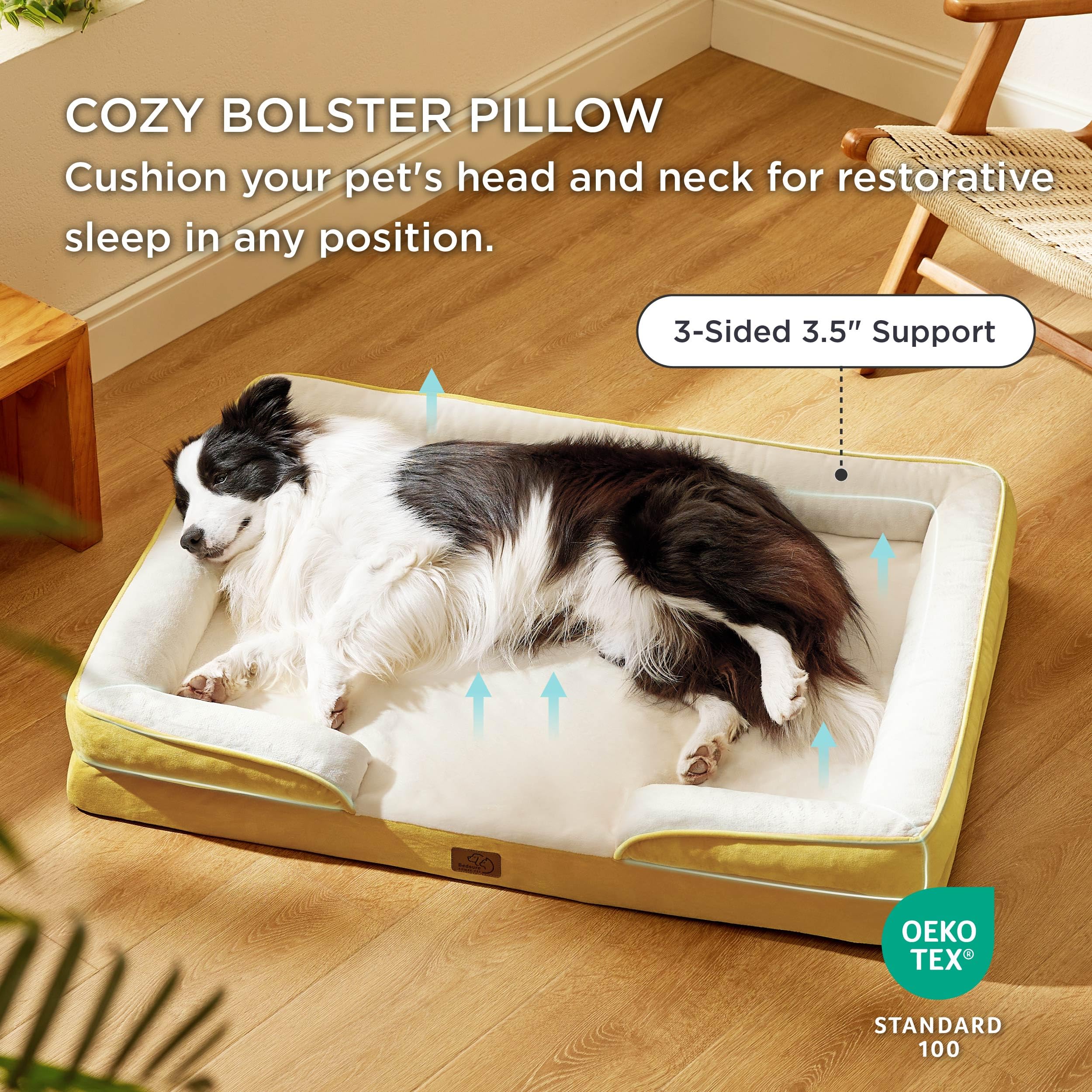 Foto 5 pulgar | Cama Ortopédica Para Perros Grandes Con Funda Extraíble - Venta Internacional.