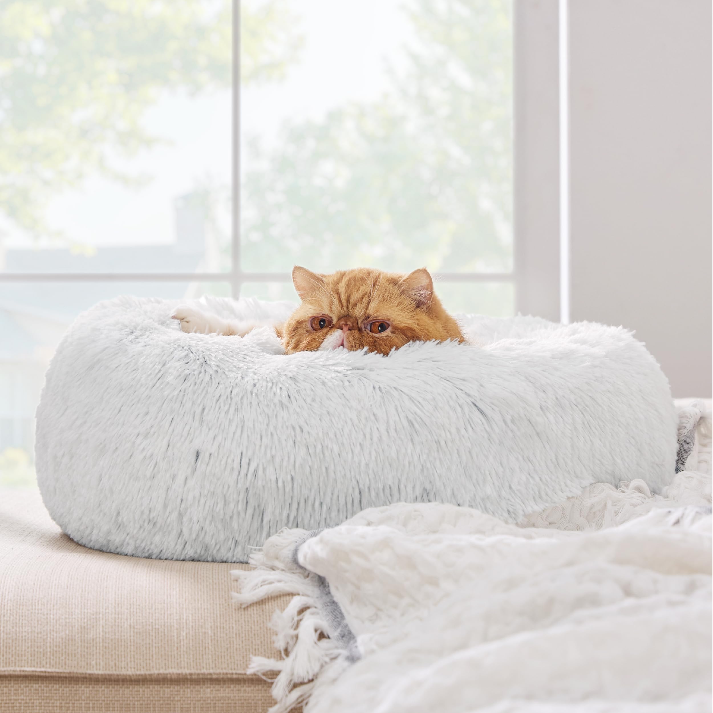 Foto 4 pulgar | Cama Para Gatos, Relajante, Lavable, 50 Cm, Antideslizante, Redonda, Gris Escarcha - Venta Internacional.
