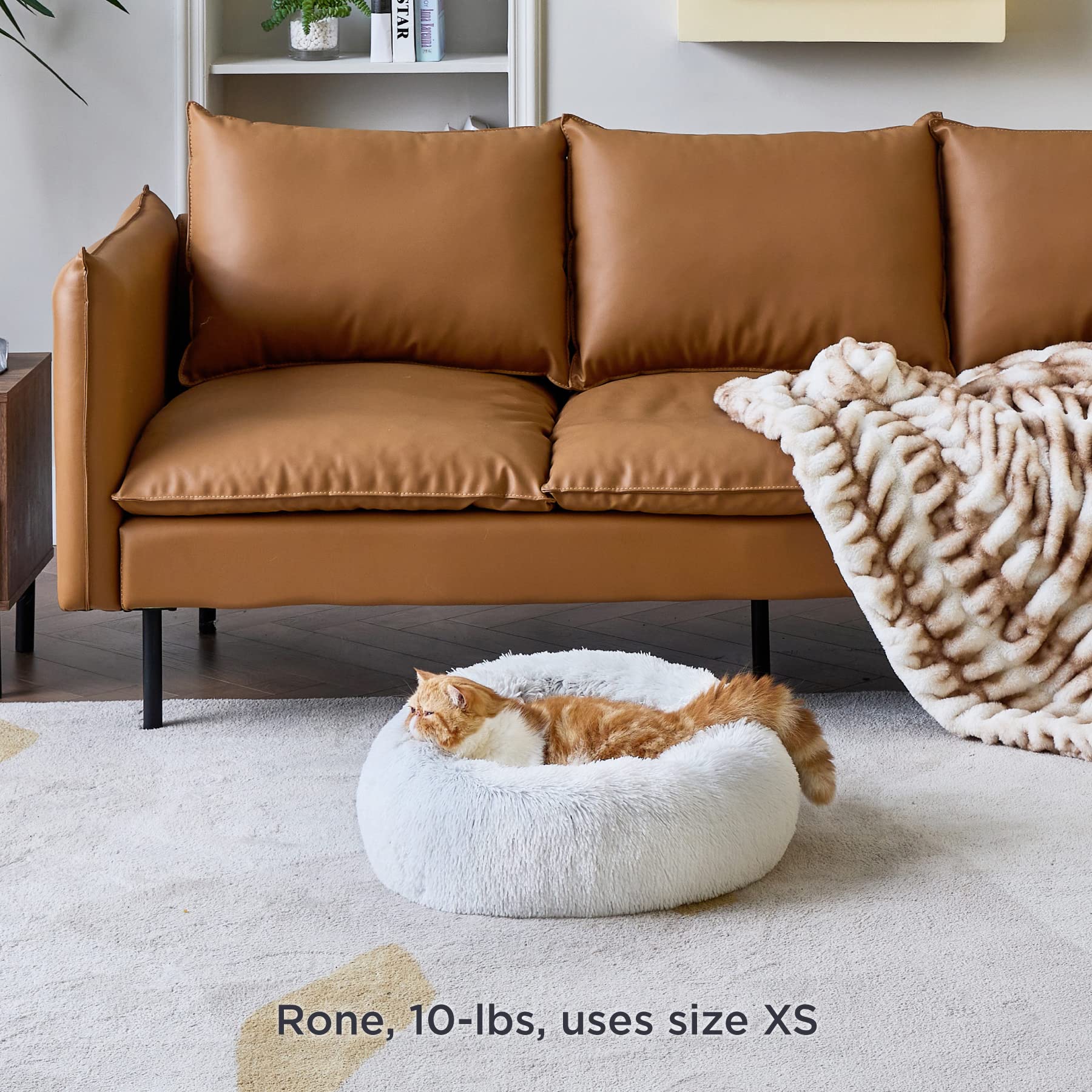 Foto 7 pulgar | Cama Para Gatos, Relajante, Lavable, 50 Cm, Antideslizante, Redonda, Gris Escarcha - Venta Internacional.