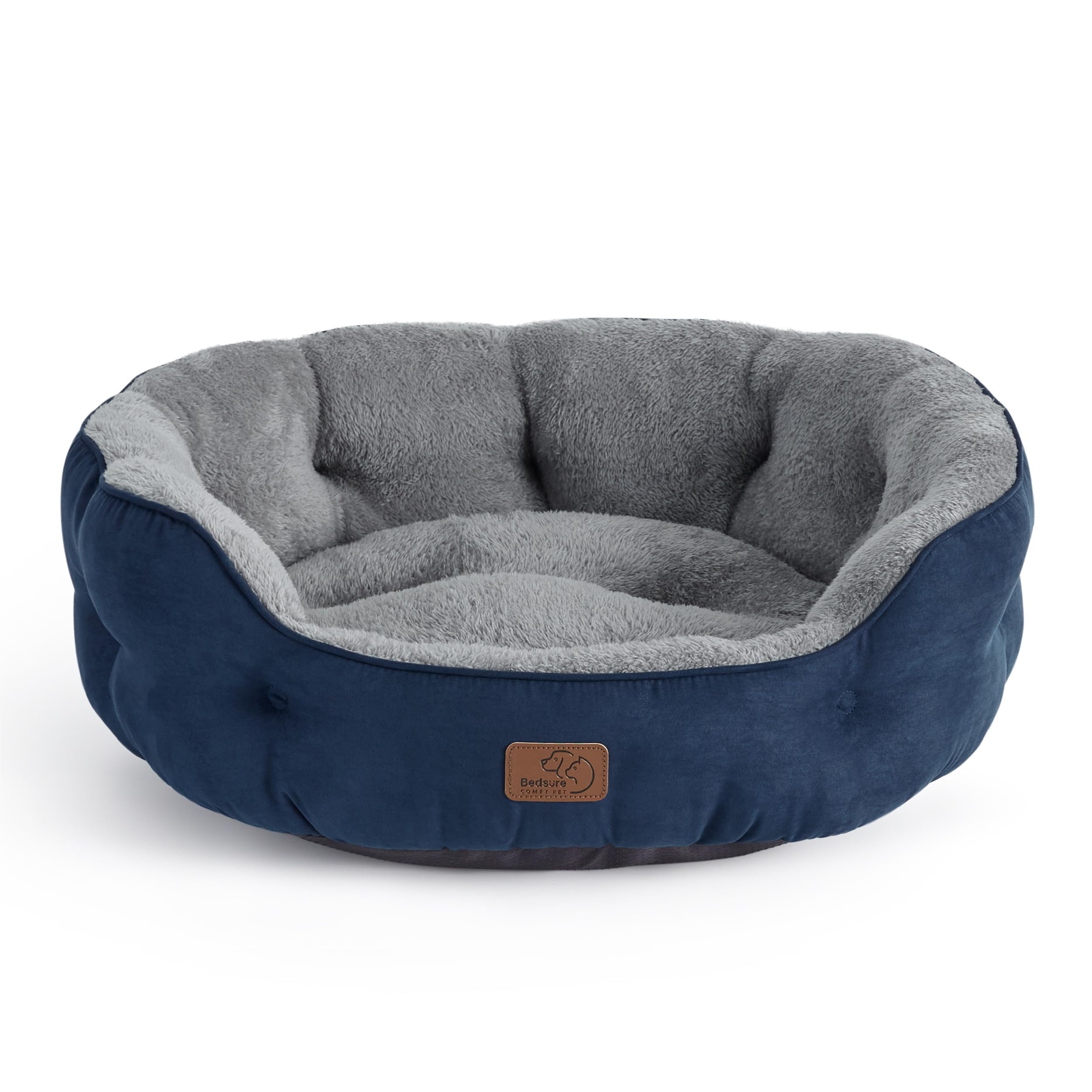 Foto 2 pulgar | Cama Redonda Para Perros Y Gatos Pequeños, 63 Cm, Color Azul Marino - Venta Internacional.