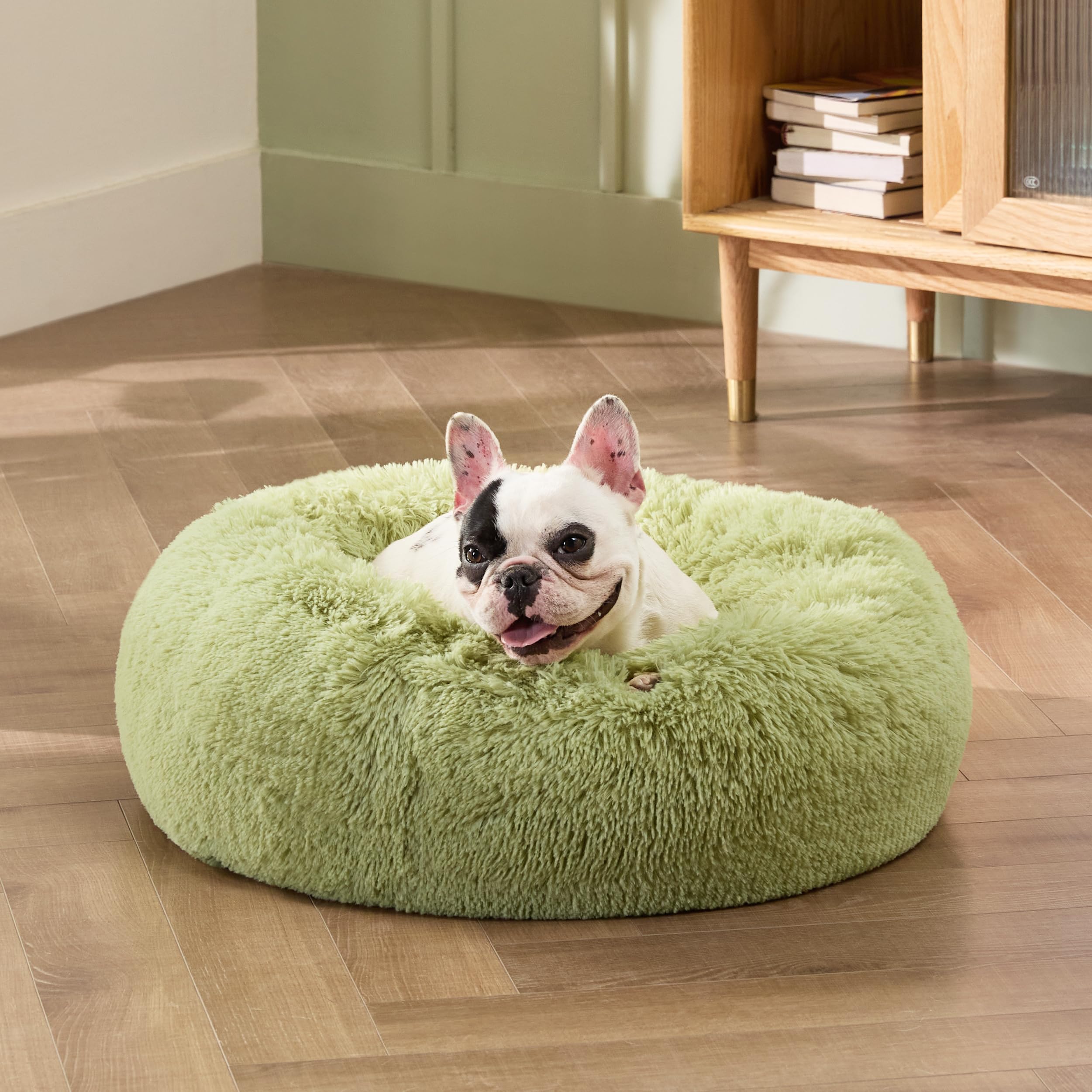 Foto 8 pulgar | Cama Para Perros Bedsure Calming Donut, Lavable Para Perros Pequeños, Color Verde - Venta Internacional.