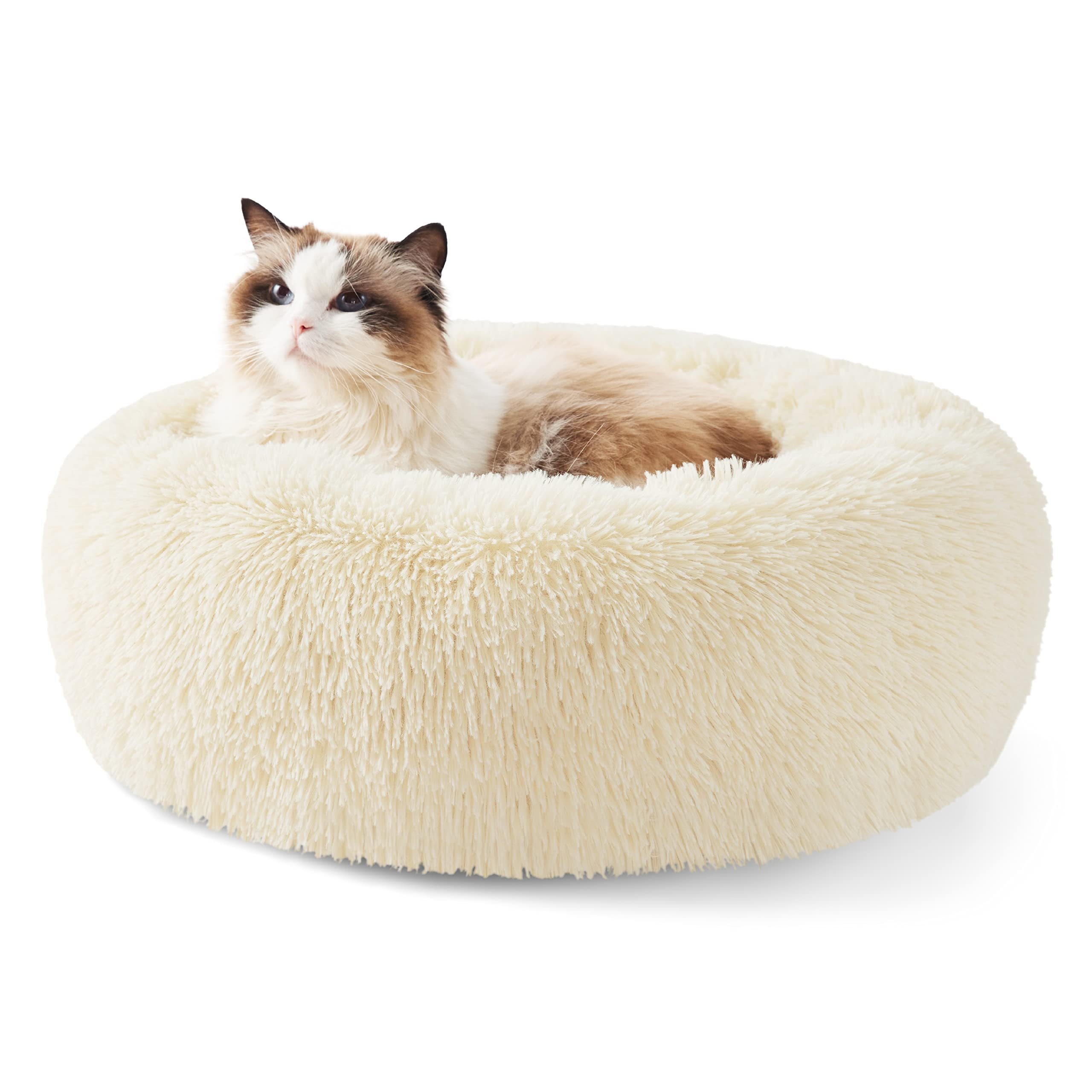 Cama Calmante Para Gatos, Pequeña, Lavable, Redonda, Con Leche De Avena, 7 Kg - Venta Internacional.