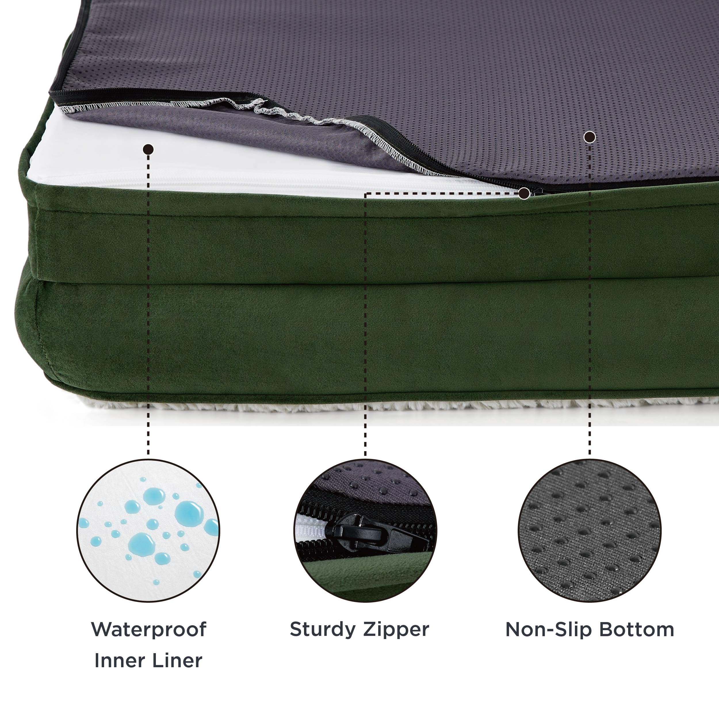 Foto 4 pulgar | Cama Ortopédica Para Perros De Tamaño Mediano, Color Verde - Venta Internacional.