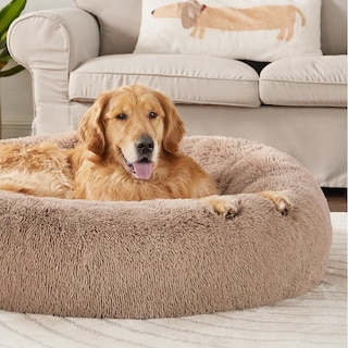 Foto 3 | Cama De Cama Para Perros, Relajante Y Rosquilla, Lavable, Para Perros De Talla Xl, Color Camel - Venta Internacional.