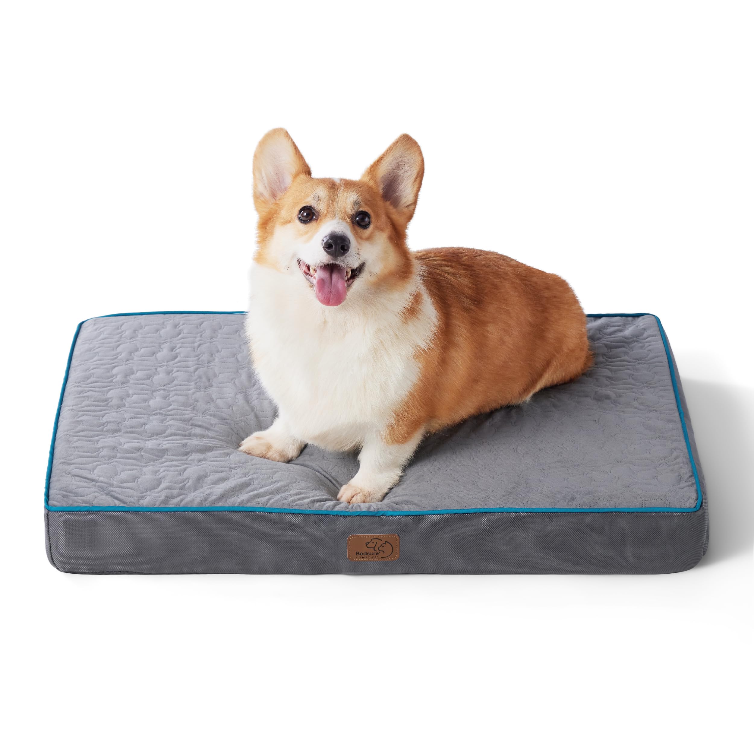 Cama Para Perros Bedsure, Espuma Viscoelástica Ortopédica Para Perros Medianos, Color Gris - Venta Internacional.