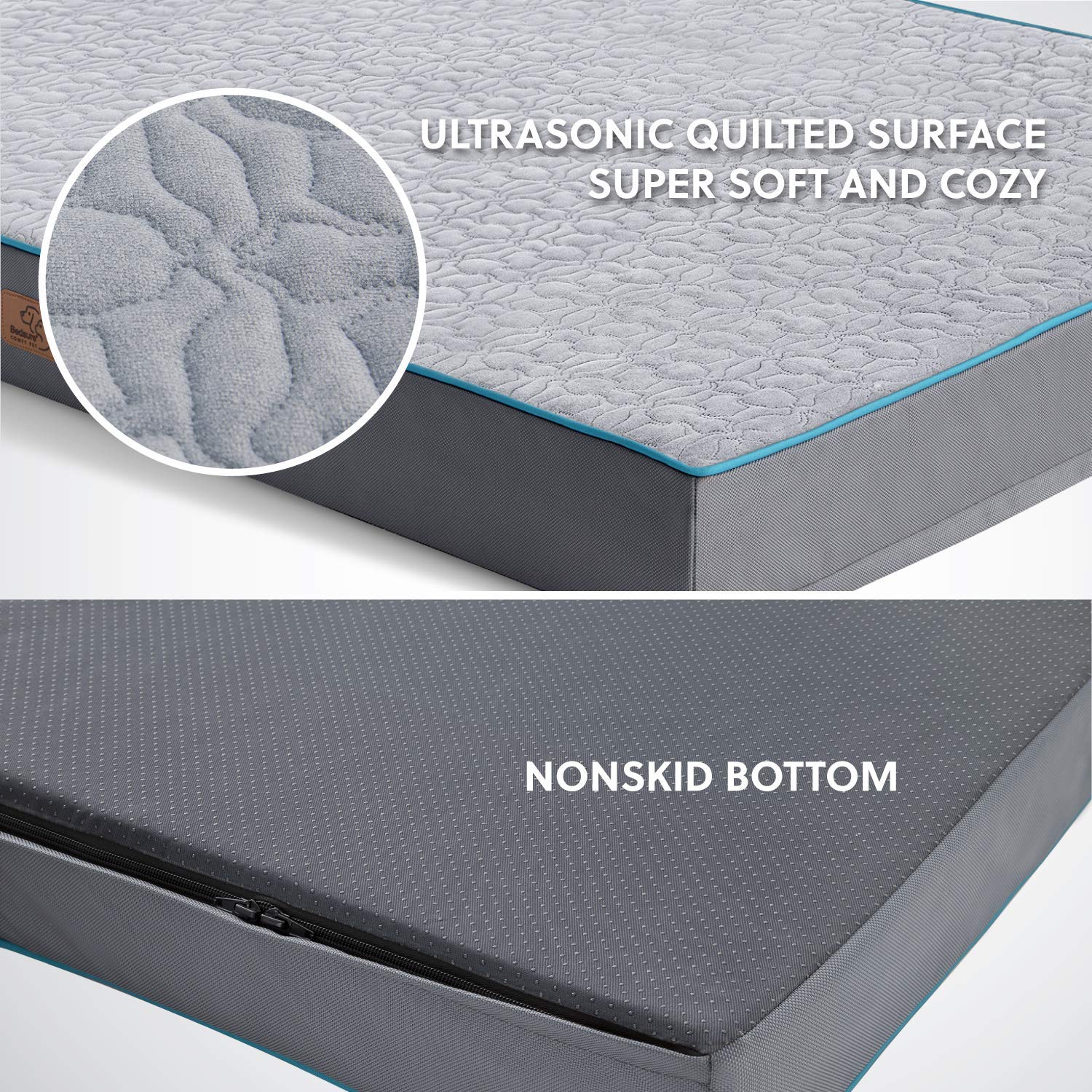 Foto 7 pulgar | Cama Para Perros Bedsure, Espuma Viscoelástica Ortopédica Para Perros Medianos, Color Gris - Venta Internacional.