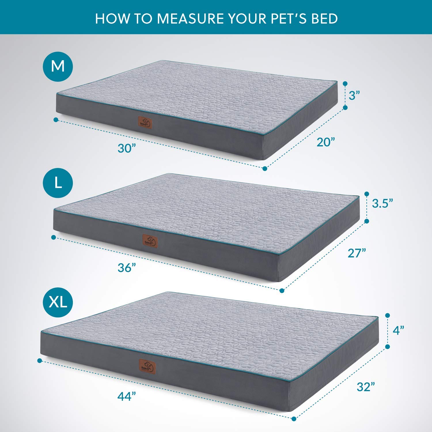 Foto 8 pulgar | Cama Para Perros Bedsure, Espuma Viscoelástica Ortopédica Para Perros Medianos, Color Gris - Venta Internacional.