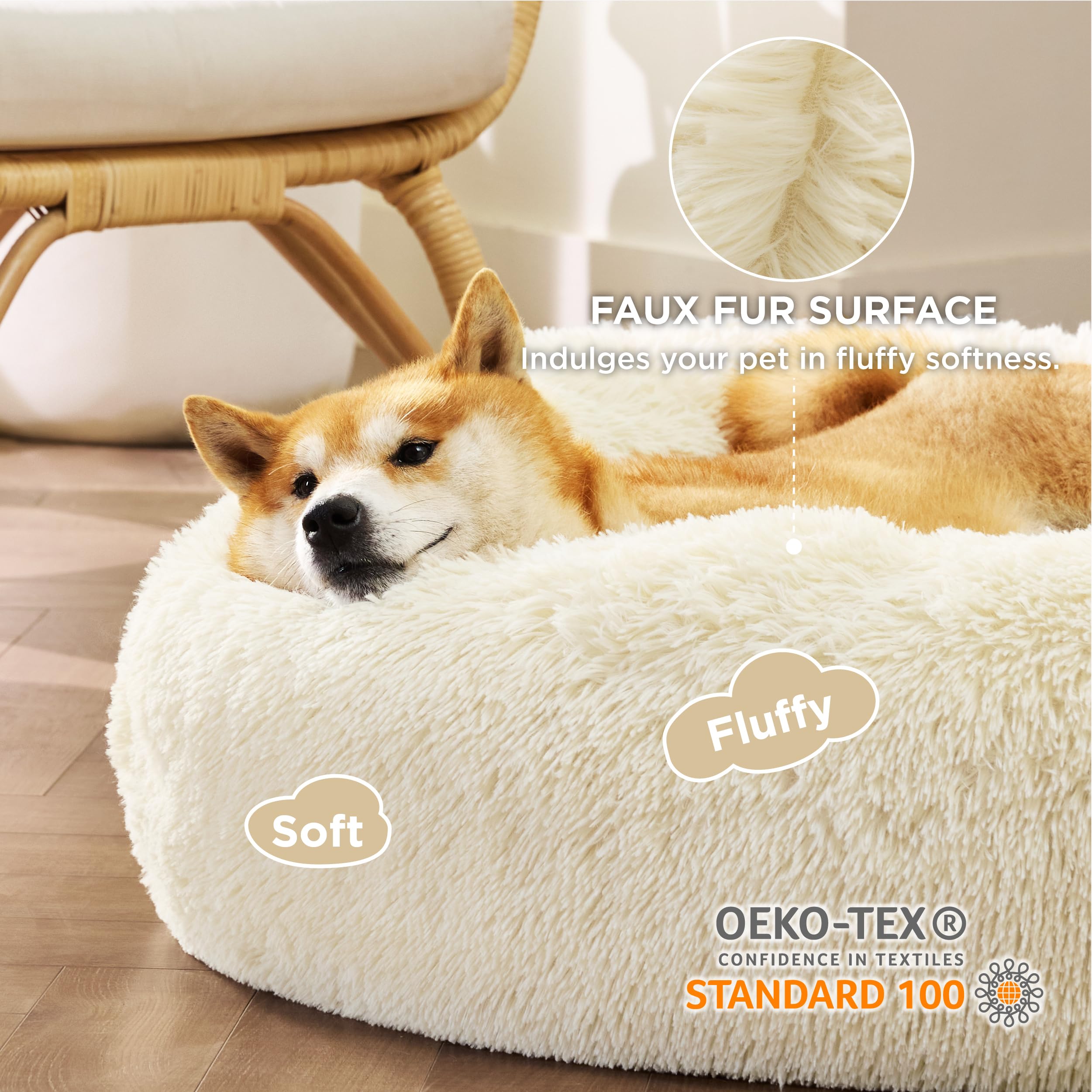 Foto 3 pulgar | Cama Para Perros Bedsure Calming Donut, Lavable Para Perros Medianos - Venta Internacional.