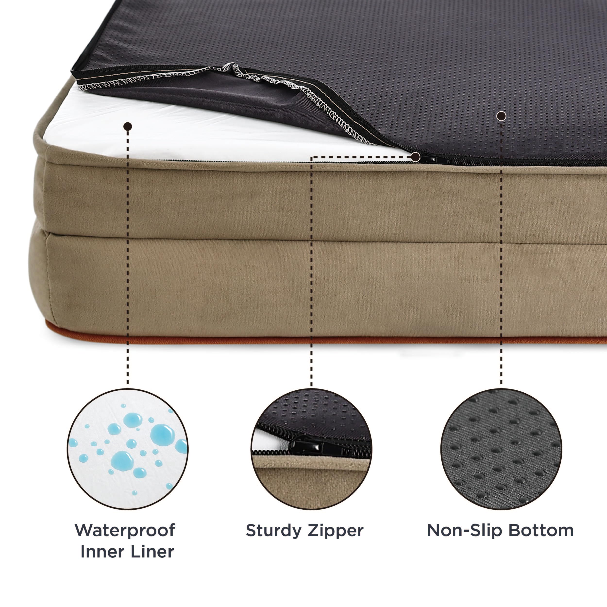 Foto 4 pulgar | Cama Ortopédica Para Perros, Pequeña, Lavable Con Funda Impermeable - Venta Internacional.