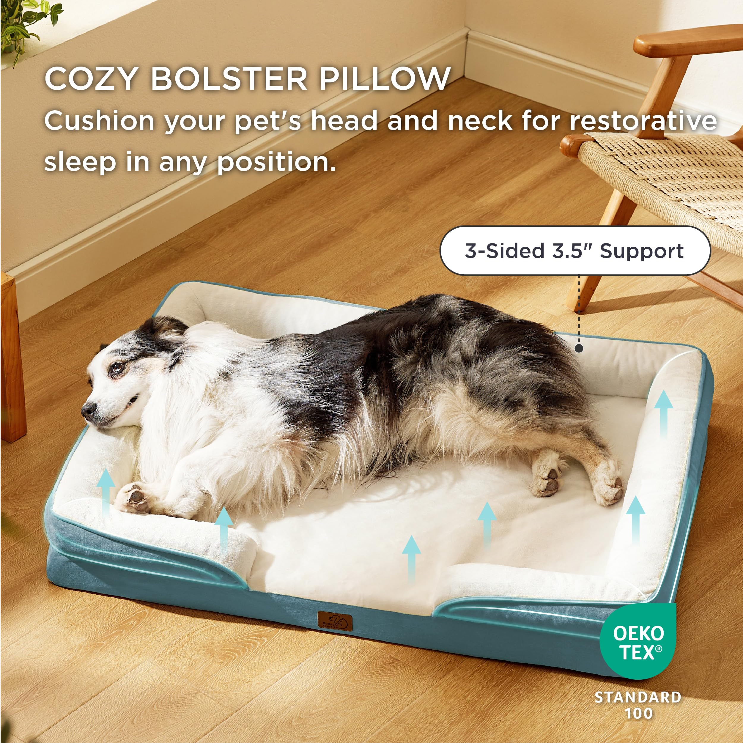 Foto 4 pulgar | Cama Para Perros Bedsure Orthopedic Xl Para Perros Extragrandes, Color Azul - Venta Internacional.