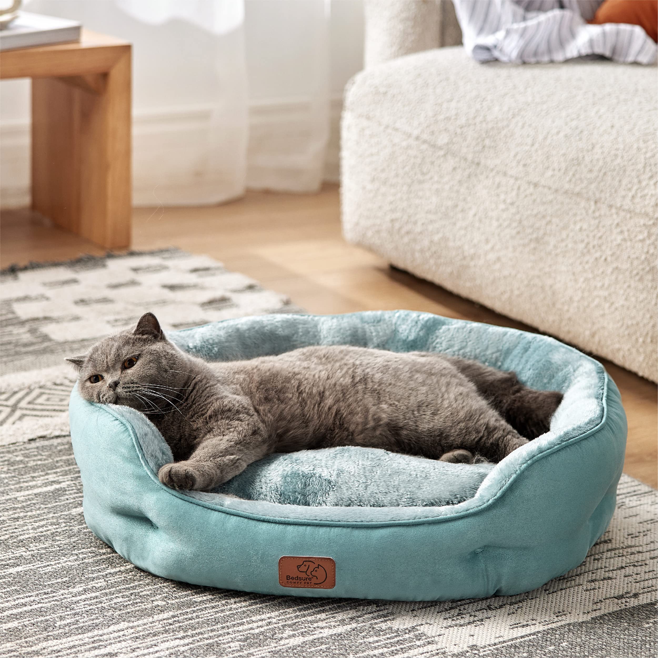 Foto 3 pulgar | Cama Para Mascotas Para Perros Y Gatos Pequeños, Lavable, 25 Cm, Azul - Venta Internacional.