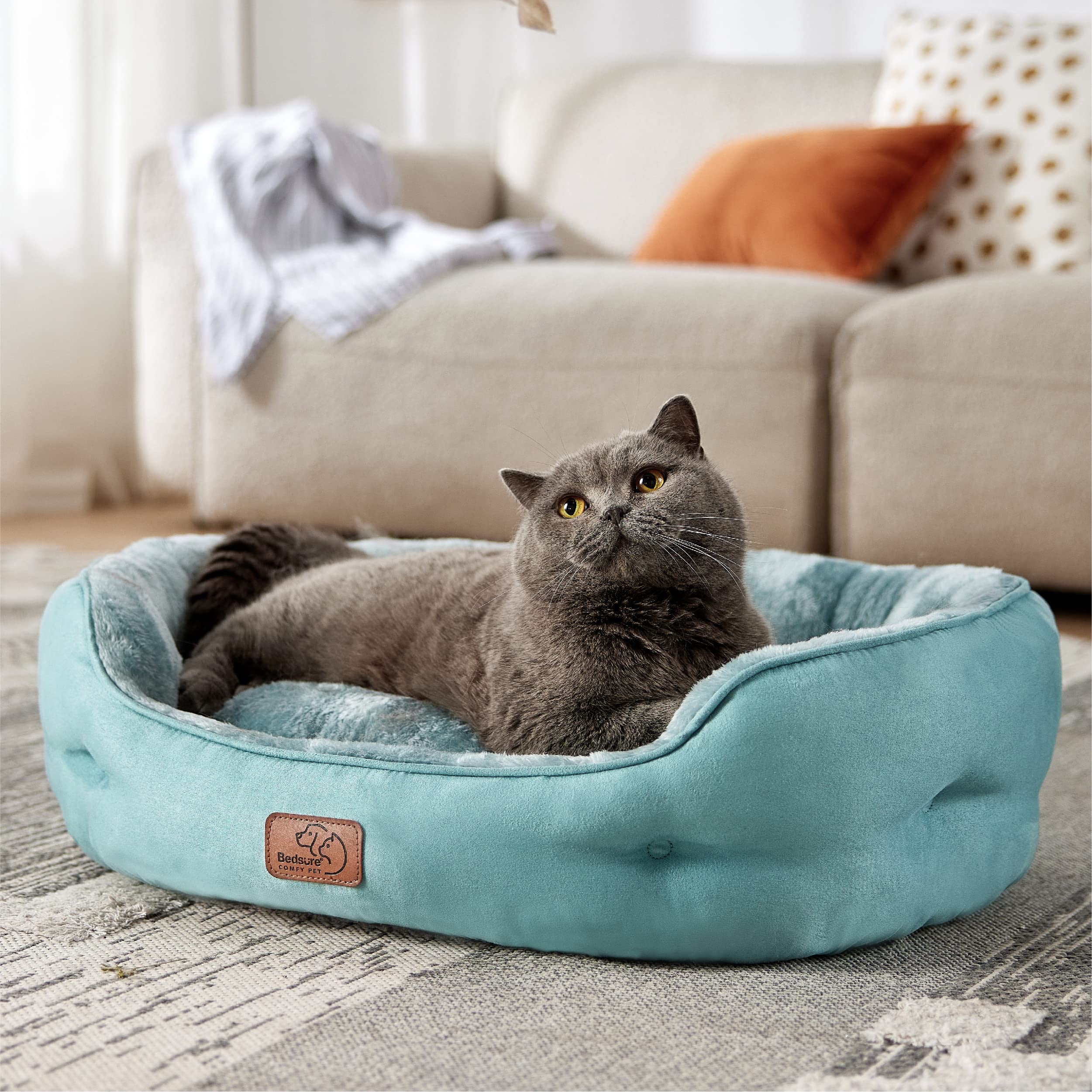 Foto 8 pulgar | Cama Para Mascotas Para Perros Y Gatos Pequeños, Lavable, 25 Cm, Azul - Venta Internacional.