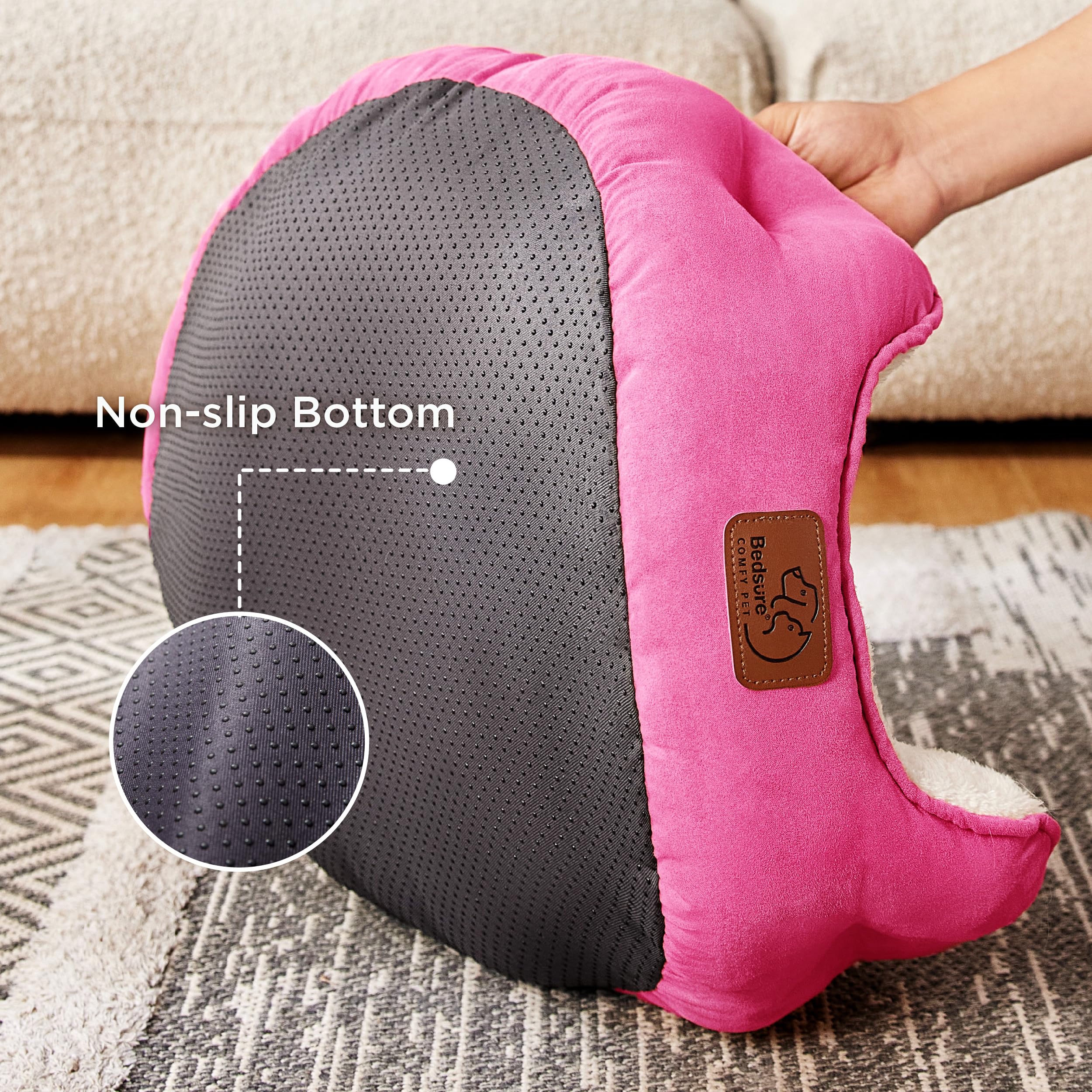 Foto 2 | Cama Redonda Para Mascotas Para Perros Y Gatos Pequeños, Bolsita Rosa - Venta Internacional.