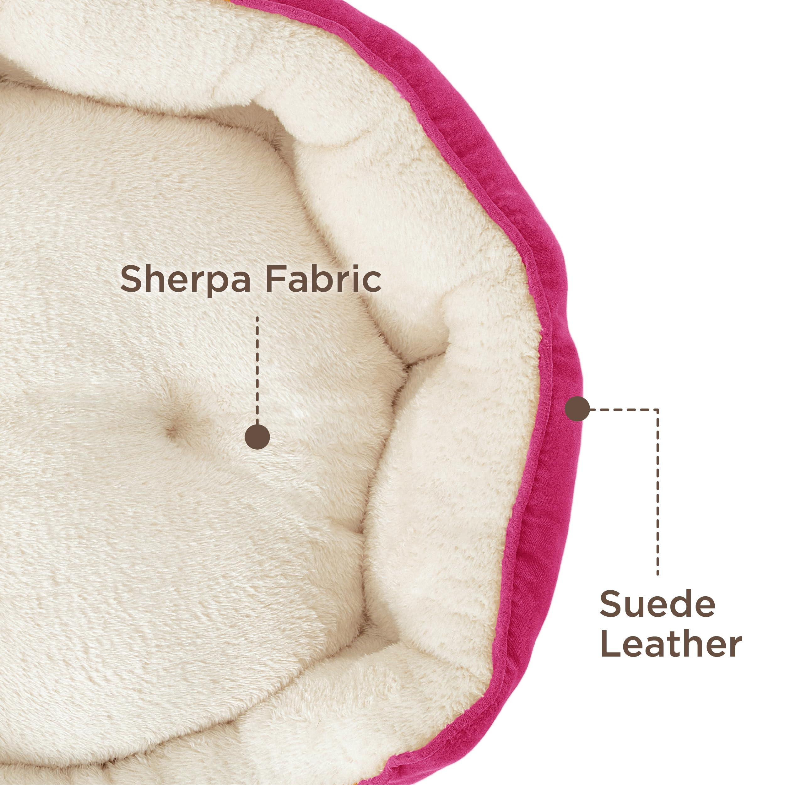Foto 4 pulgar | Cama Redonda Para Mascotas Para Perros Y Gatos Pequeños, Bolsita Rosa - Venta Internacional.