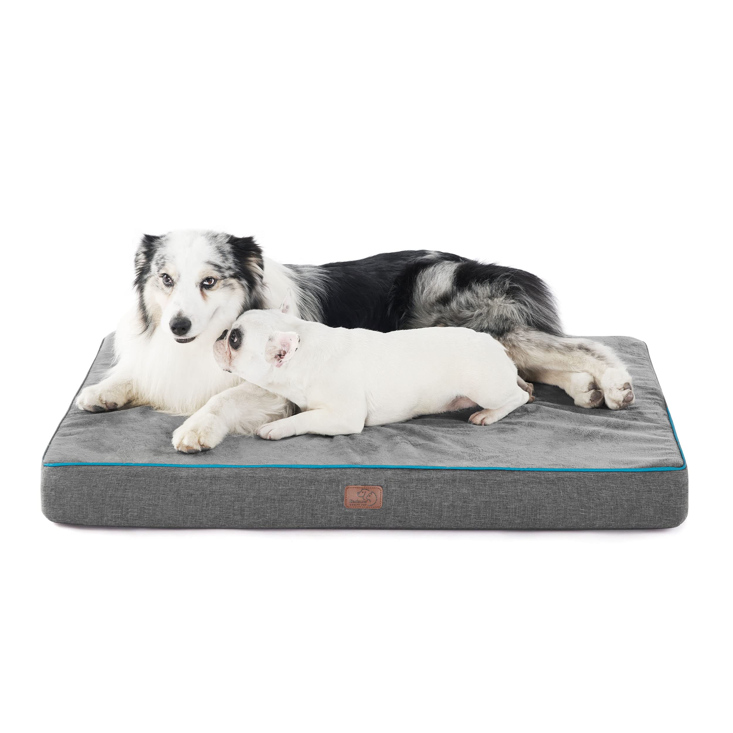 Cama Para Perros, Espuma Viscoelástica, Ortopédica, Impermeable, Gris L Plus - Venta Internacional.