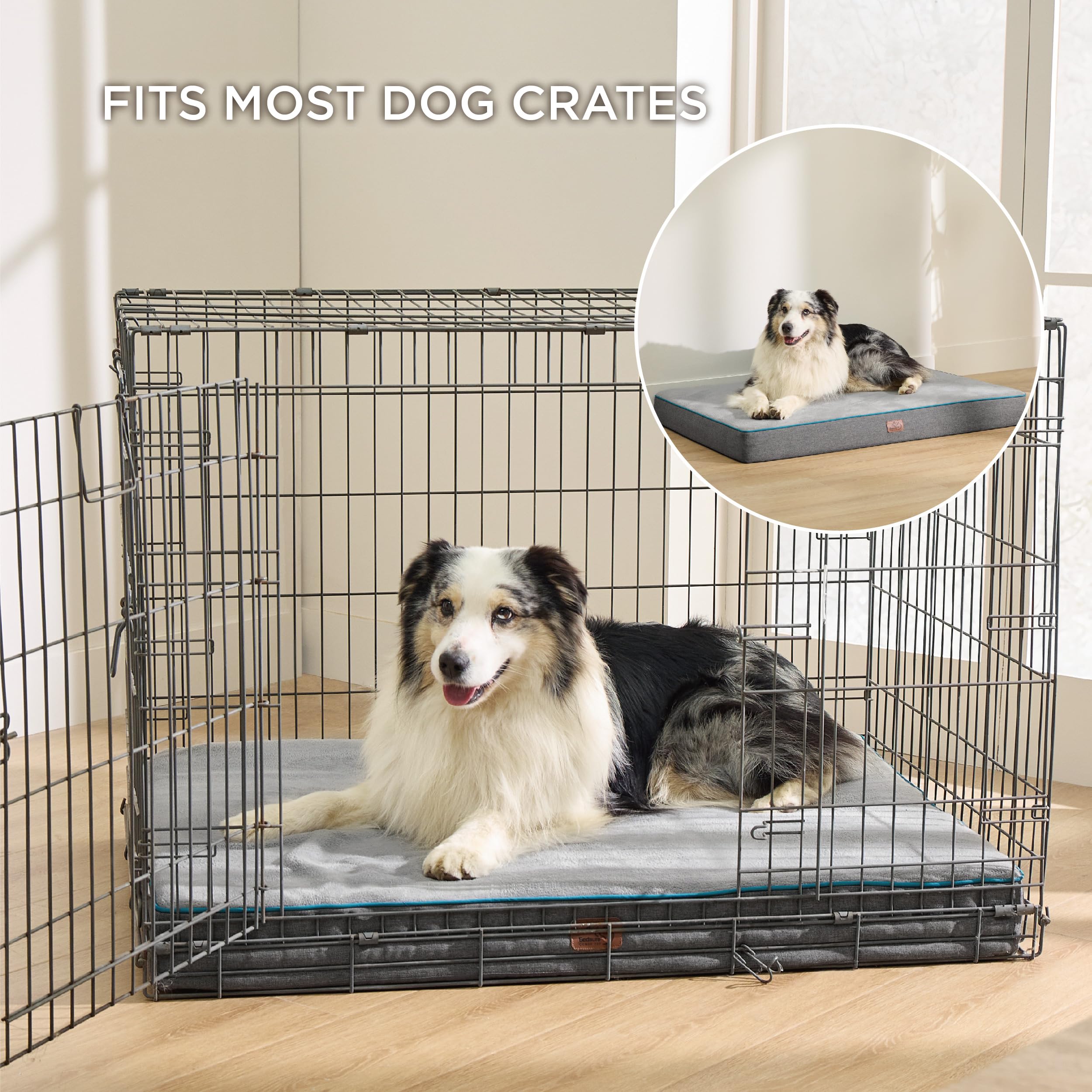 Foto 4 pulgar | Cama Para Perros, Espuma Viscoelástica, Ortopédica, Impermeable, Gris L Plus - Venta Internacional.