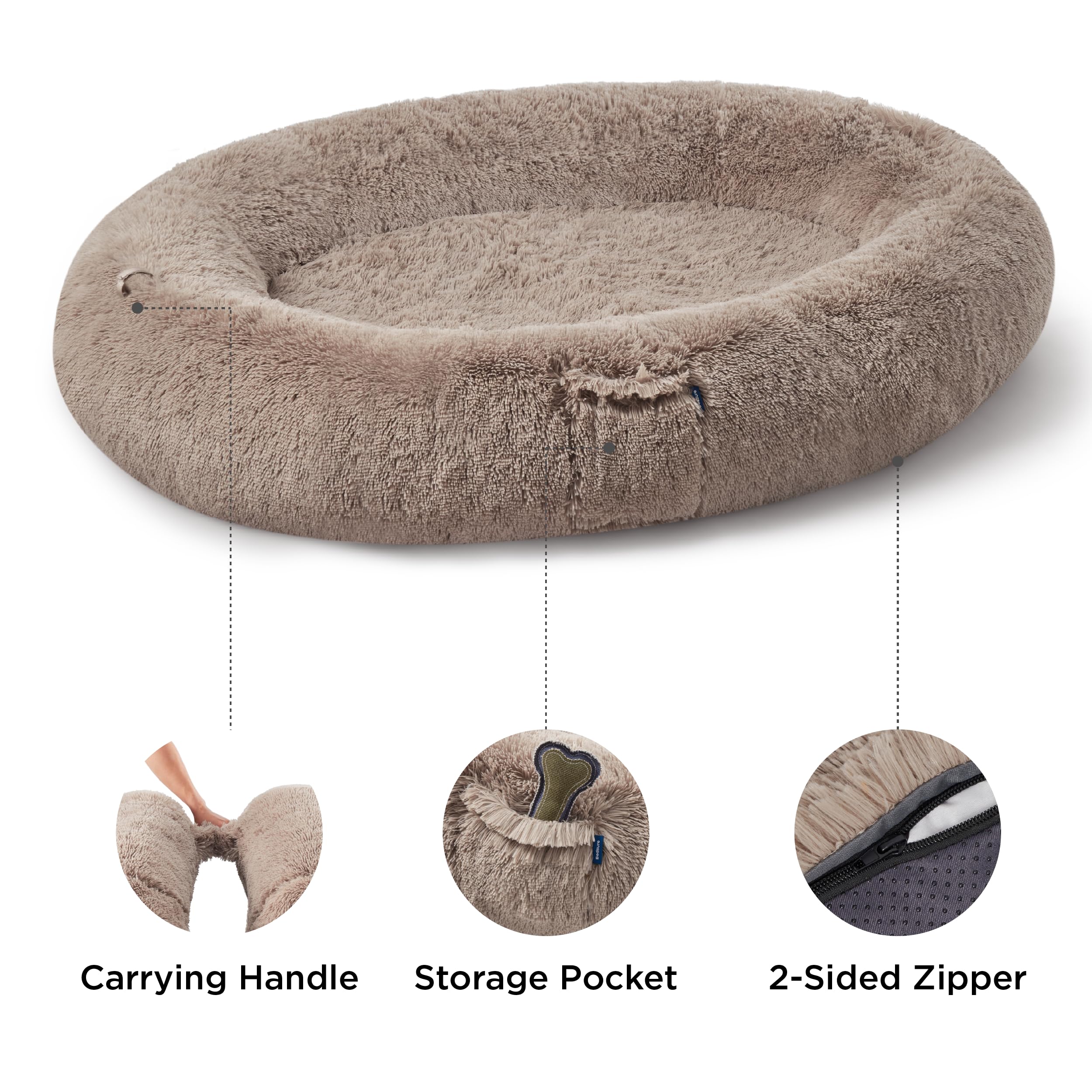 Foto 5 pulgar | Cama Viscoelástica Para Perros Bedsure Para Humanos Y Mascotas, 72 X 48 X 30 Cm - Venta Internacional.
