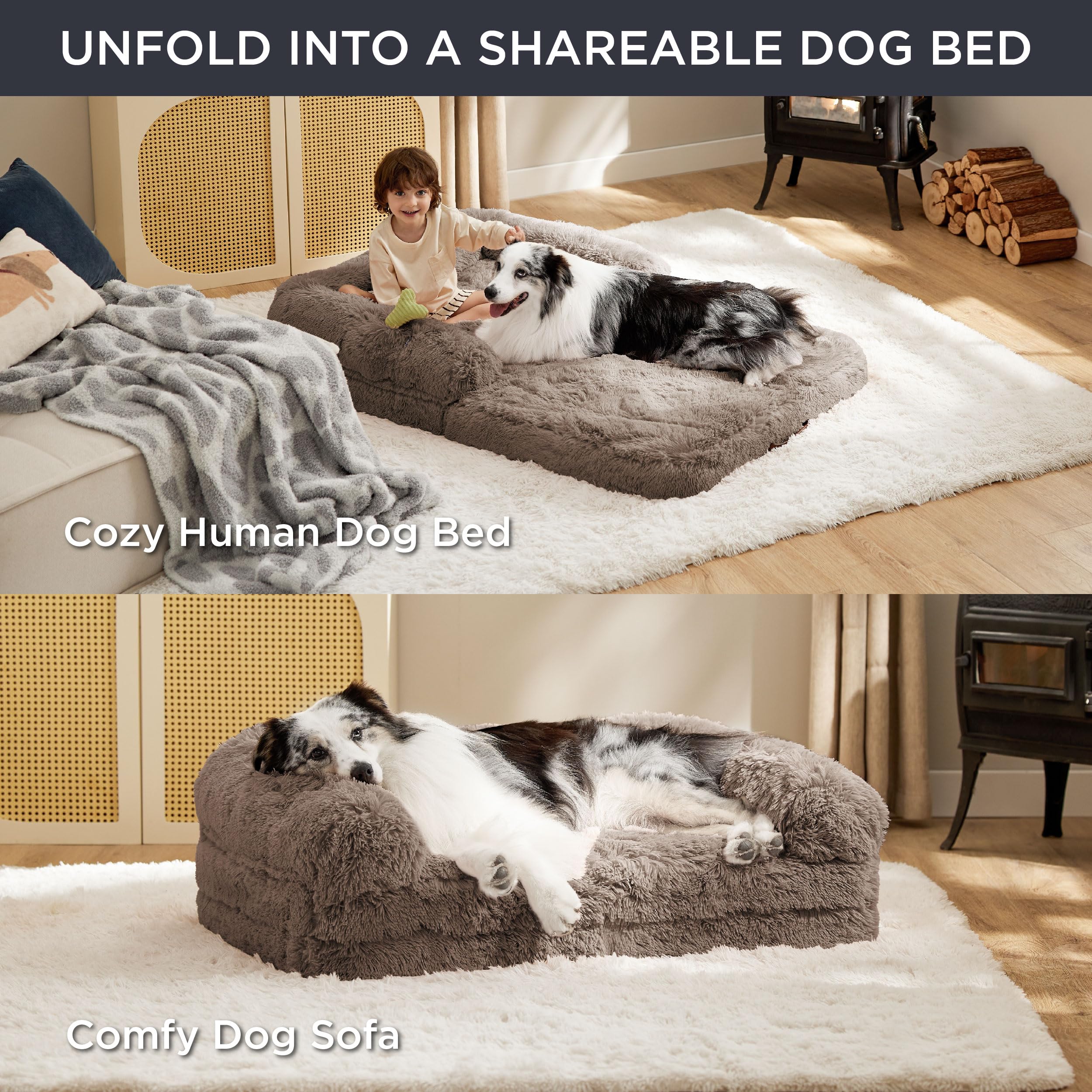 Foto 3 pulgar | Cama Plegable Para Perros Humanos Para Niños Con Soporte De Espuma De Huevo - Venta Internacional.