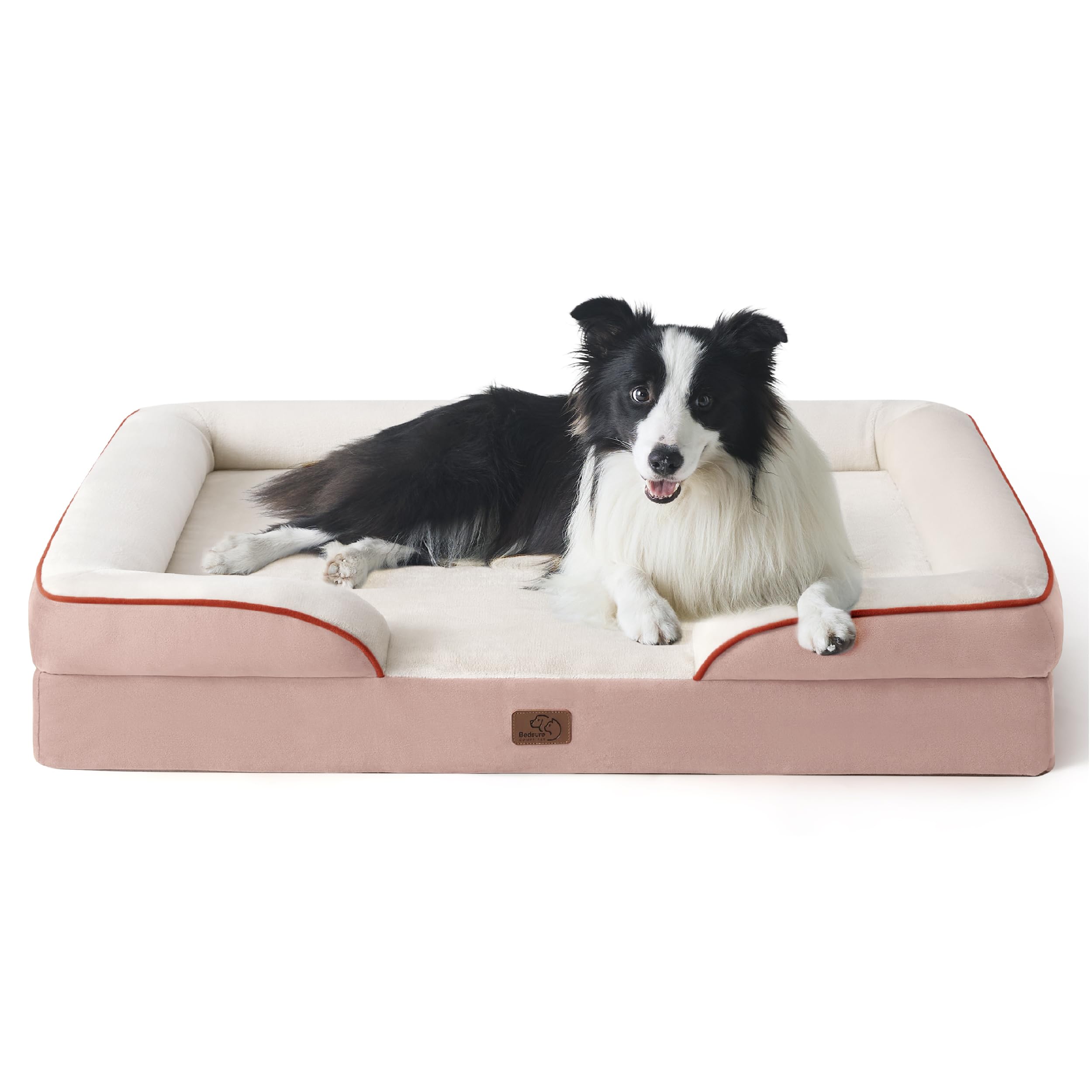 Cama Ortopédica Para Perros Grandes, Impermeable, Rosa - Venta Internacional.