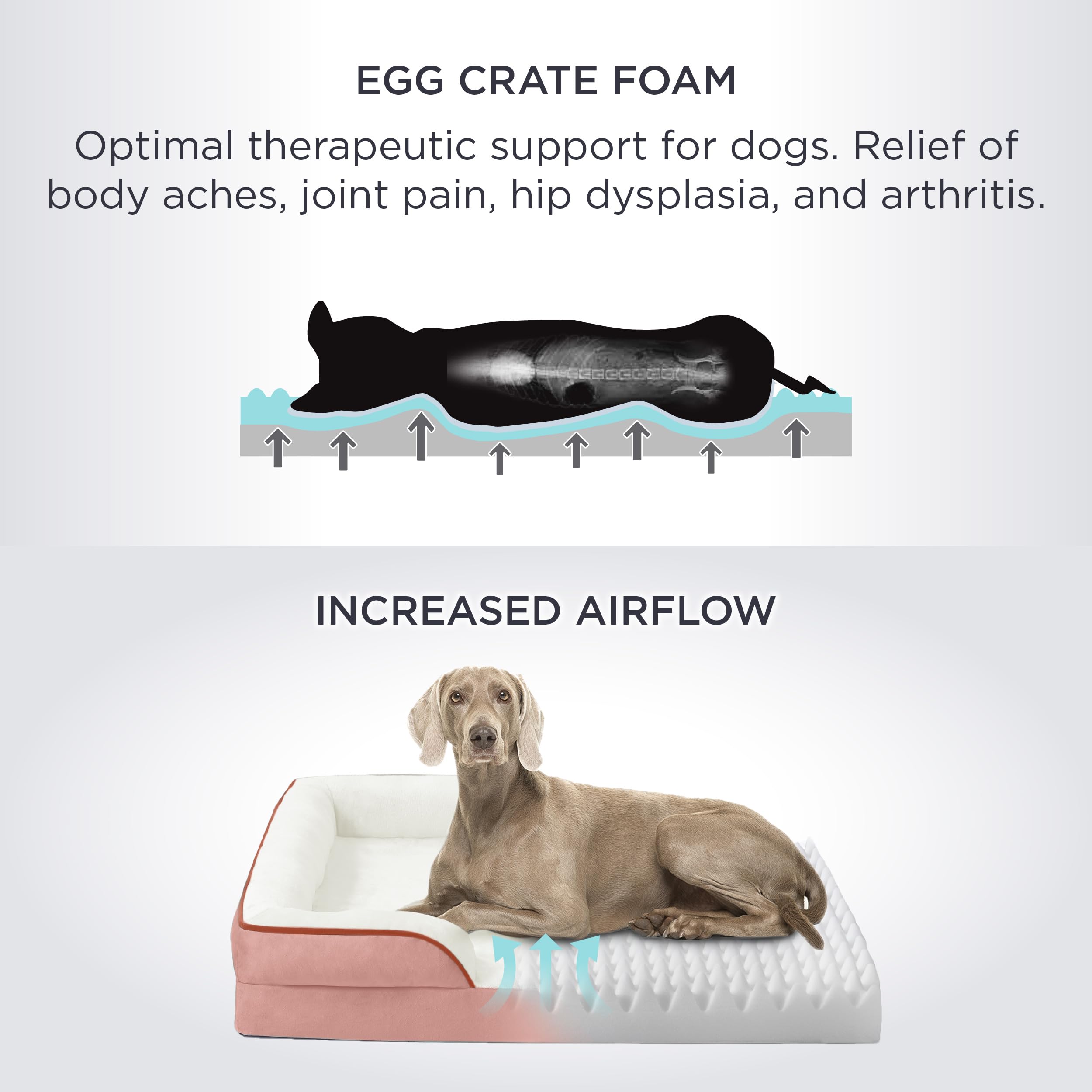 Foto 3 pulgar | Cama Ortopédica Para Perros Grandes, Impermeable, Rosa - Venta Internacional.