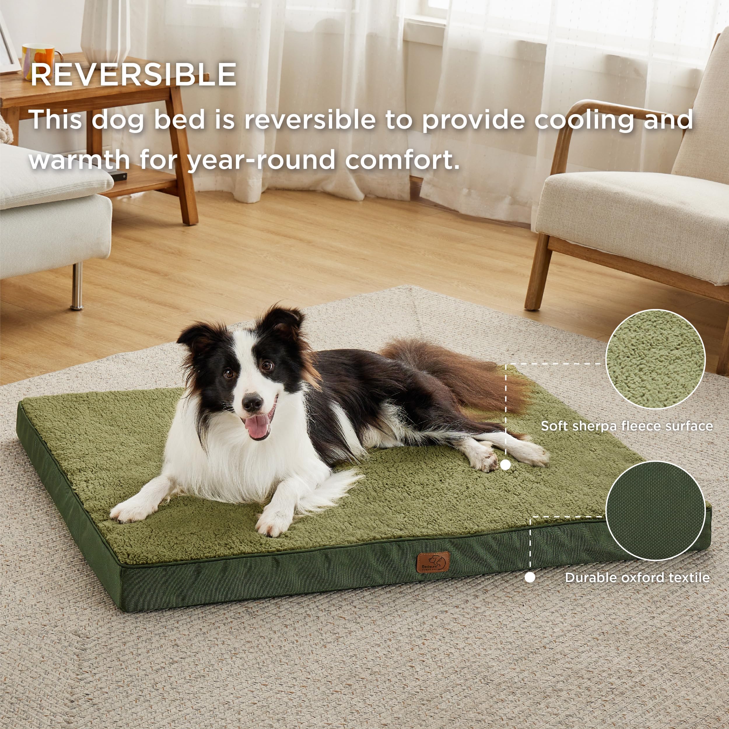 Foto 2 | Cama Ortopédica Para Perros, Impermeable, Grande, Para Mascotas De 45 Kg - Venta Internacional.