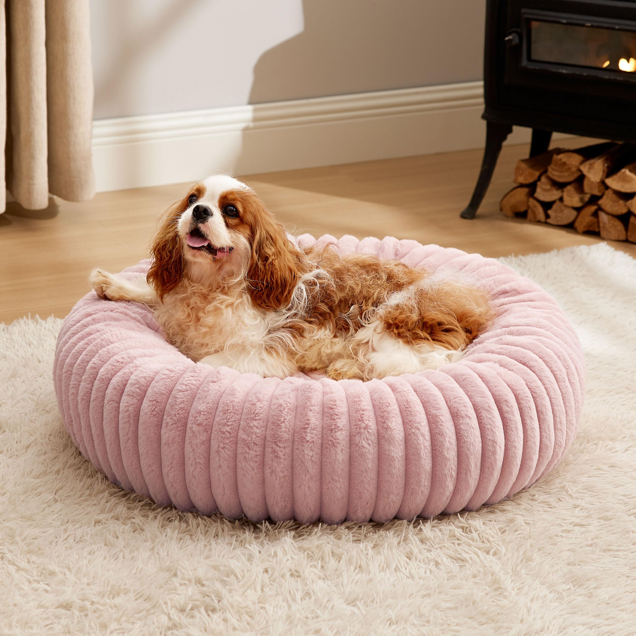 Cama Para Perro Bedsure Donut, Lavable, De Piel Sintética, Forro Polar - Venta Internacional.