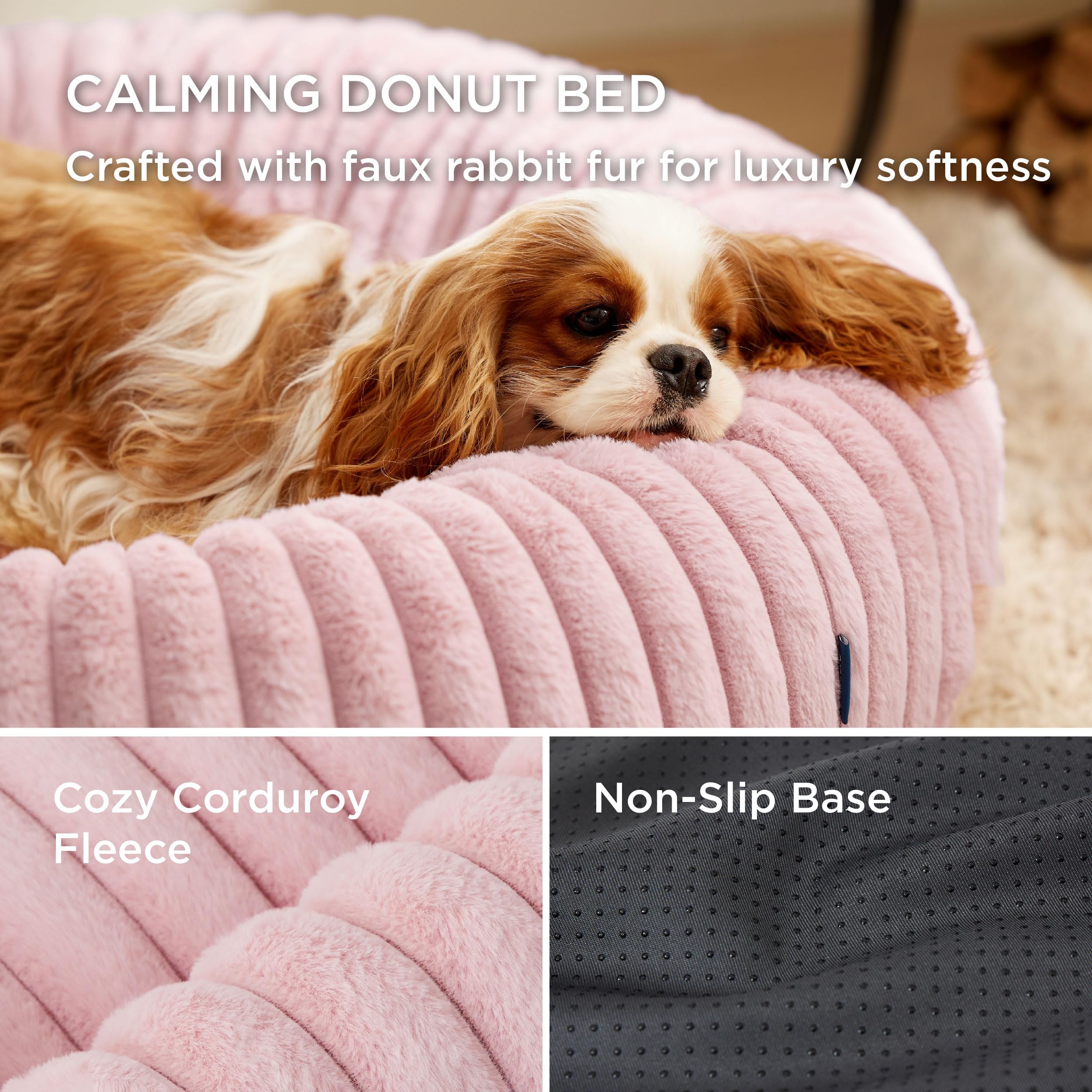 Foto 4 pulgar | Cama Para Perro Bedsure Donut, Lavable, De Piel Sintética, Forro Polar - Venta Internacional.