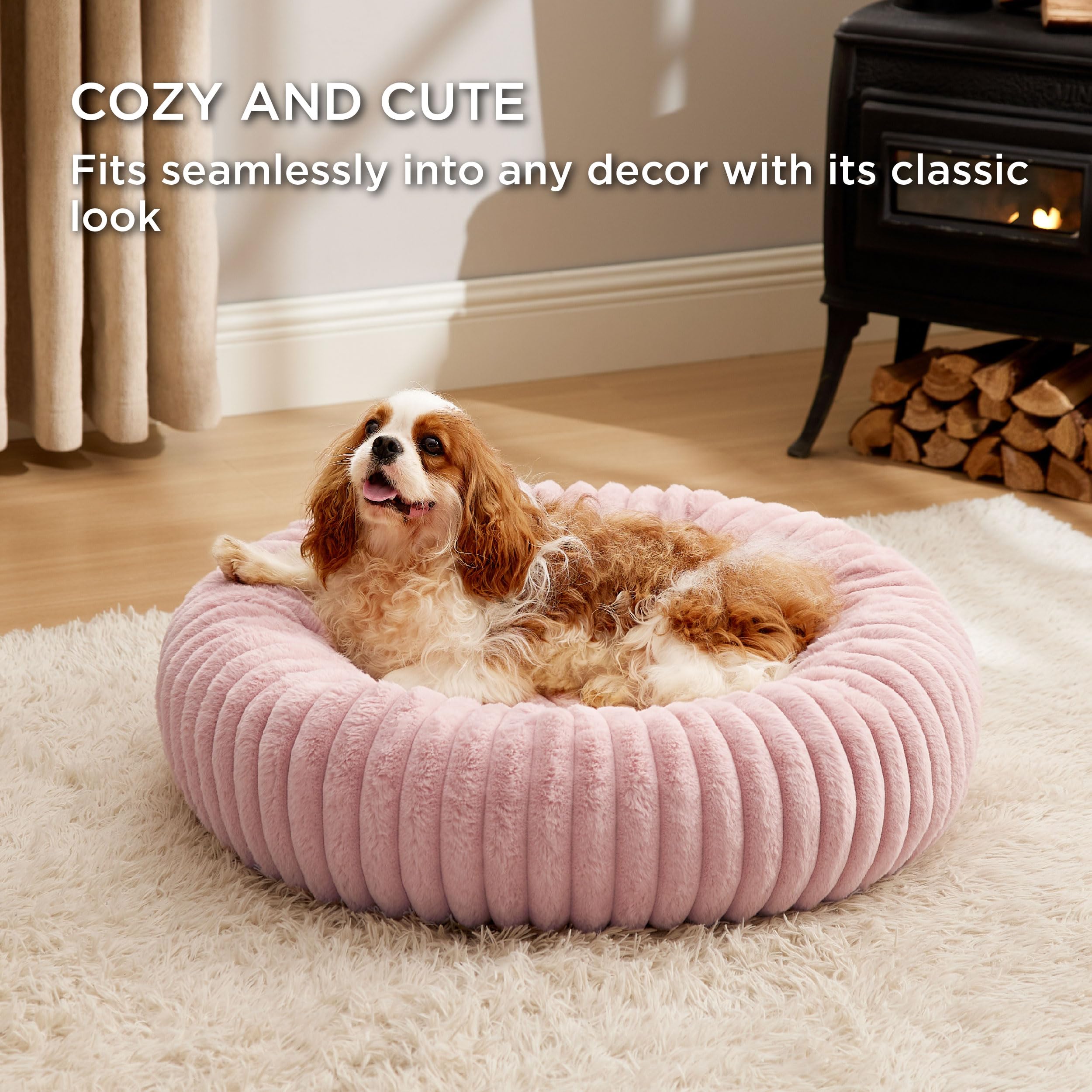 Foto 5 pulgar | Cama Para Perro Bedsure Donut, Lavable, De Piel Sintética, Forro Polar - Venta Internacional.