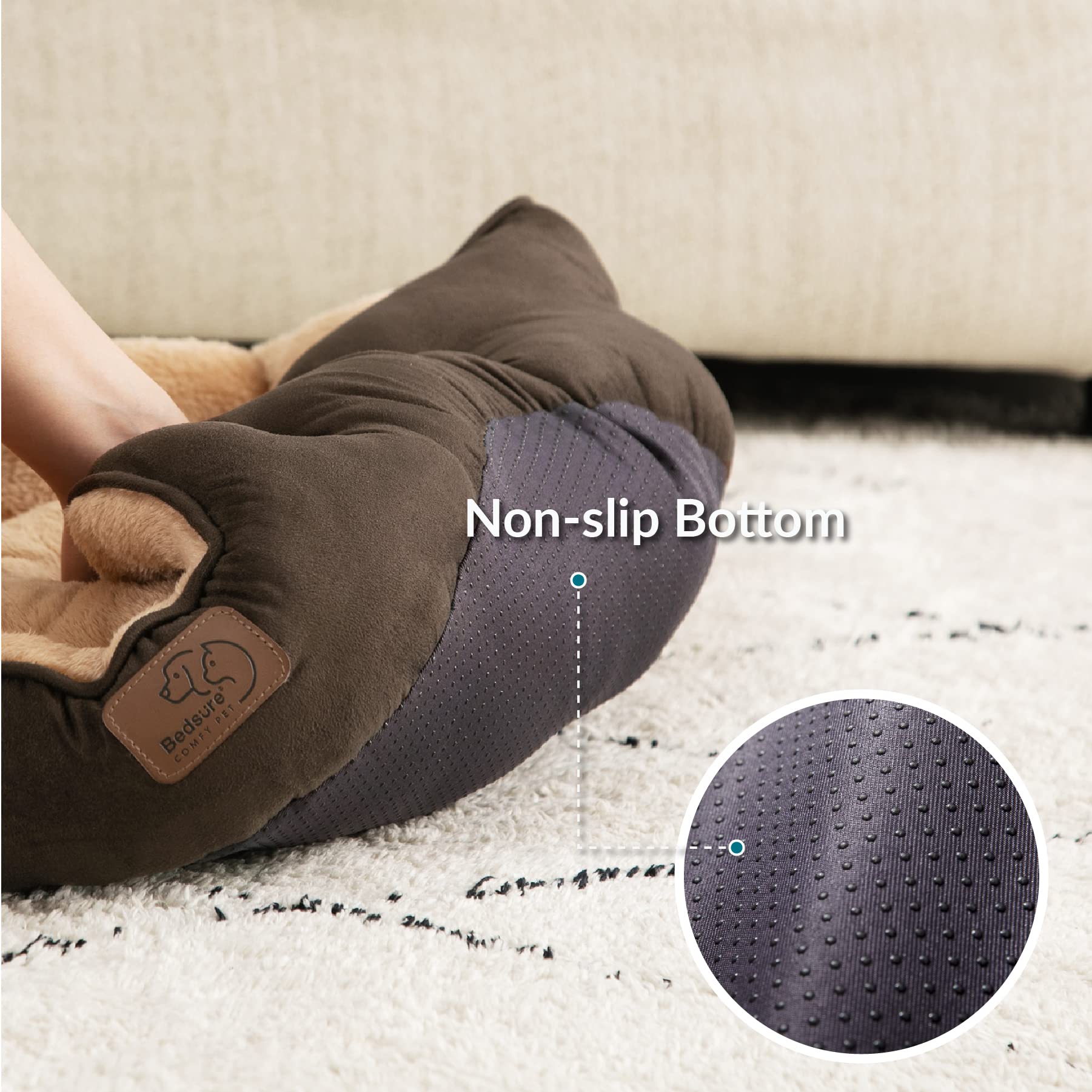 Foto 5 pulgar | Cama Para Mascotas Para Perros Y Gatos Pequeños, Color Marrón, 63,5 Cm - Venta Internacional.