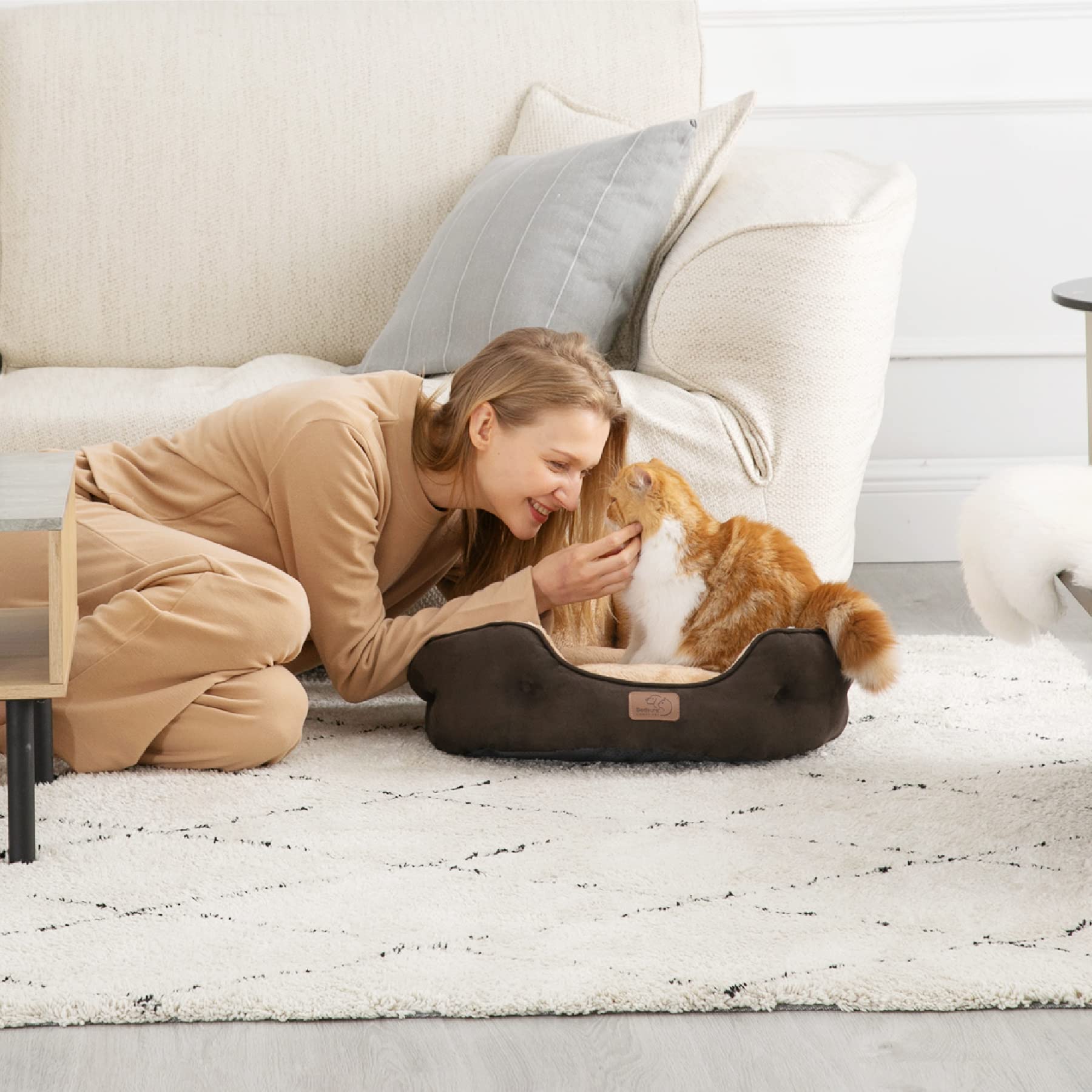 Foto 6 pulgar | Cama Para Mascotas Para Perros Y Gatos Pequeños, Color Marrón, 63,5 Cm - Venta Internacional.